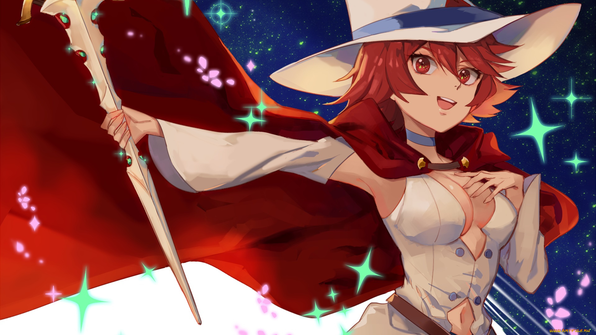 аниме, магия, , колдовство, , halloween, фон, взгляд, девушка