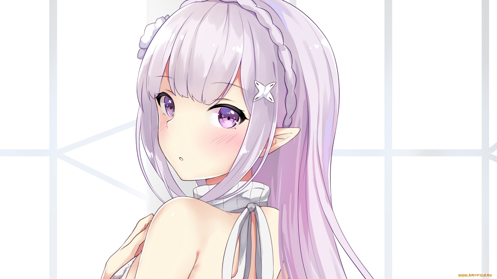 аниме, re, , zero, kara, hajimeru, isekai, seikatsu, девушка, фон, взгляд