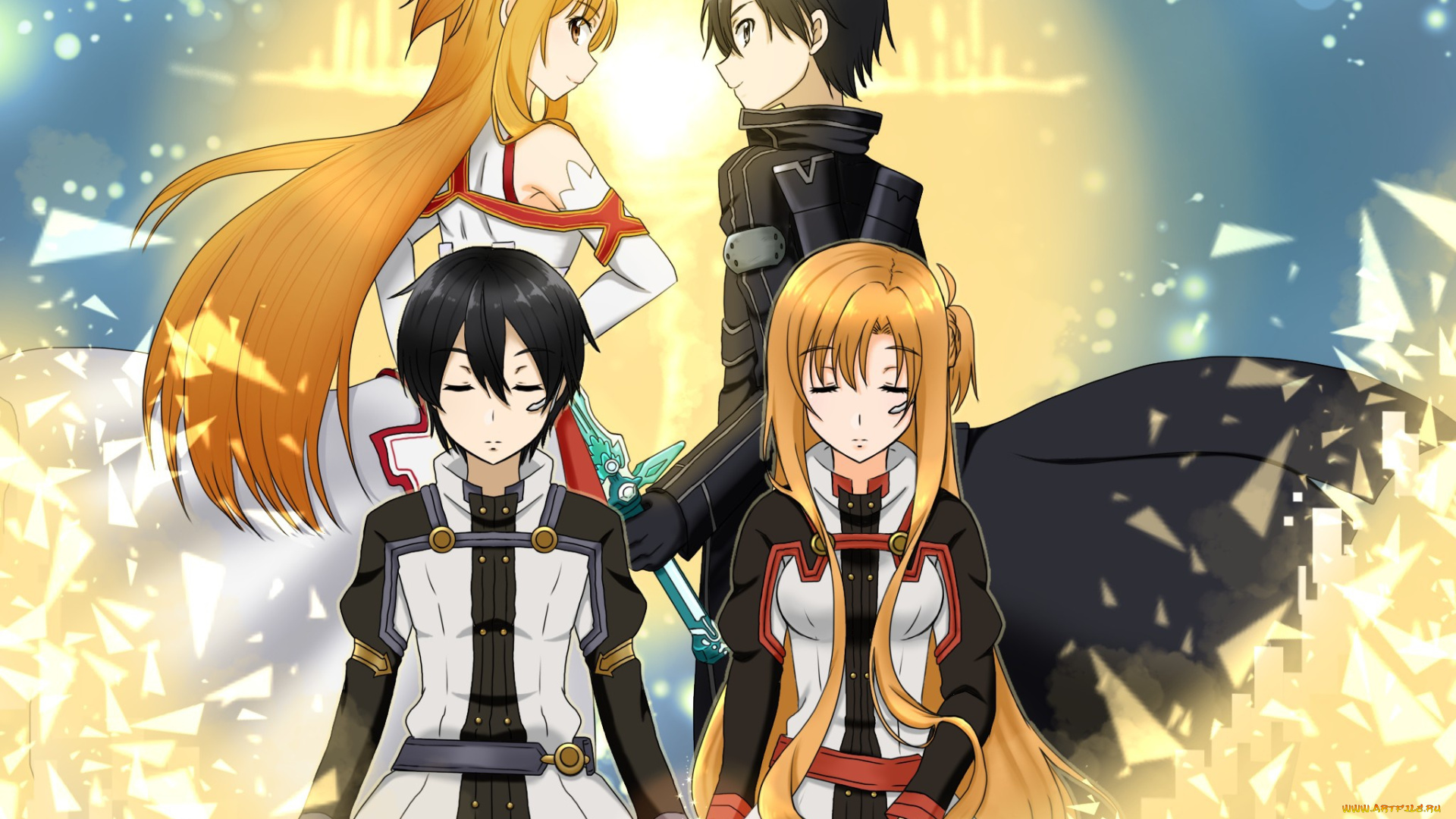 аниме, sword, art, online, asuna, light, novel, kirigaya, kazuto, sword, art, online, blade, ken, kenjutsu, kob, manga, bishojo, asiatic, asian, love, kirito, oriental