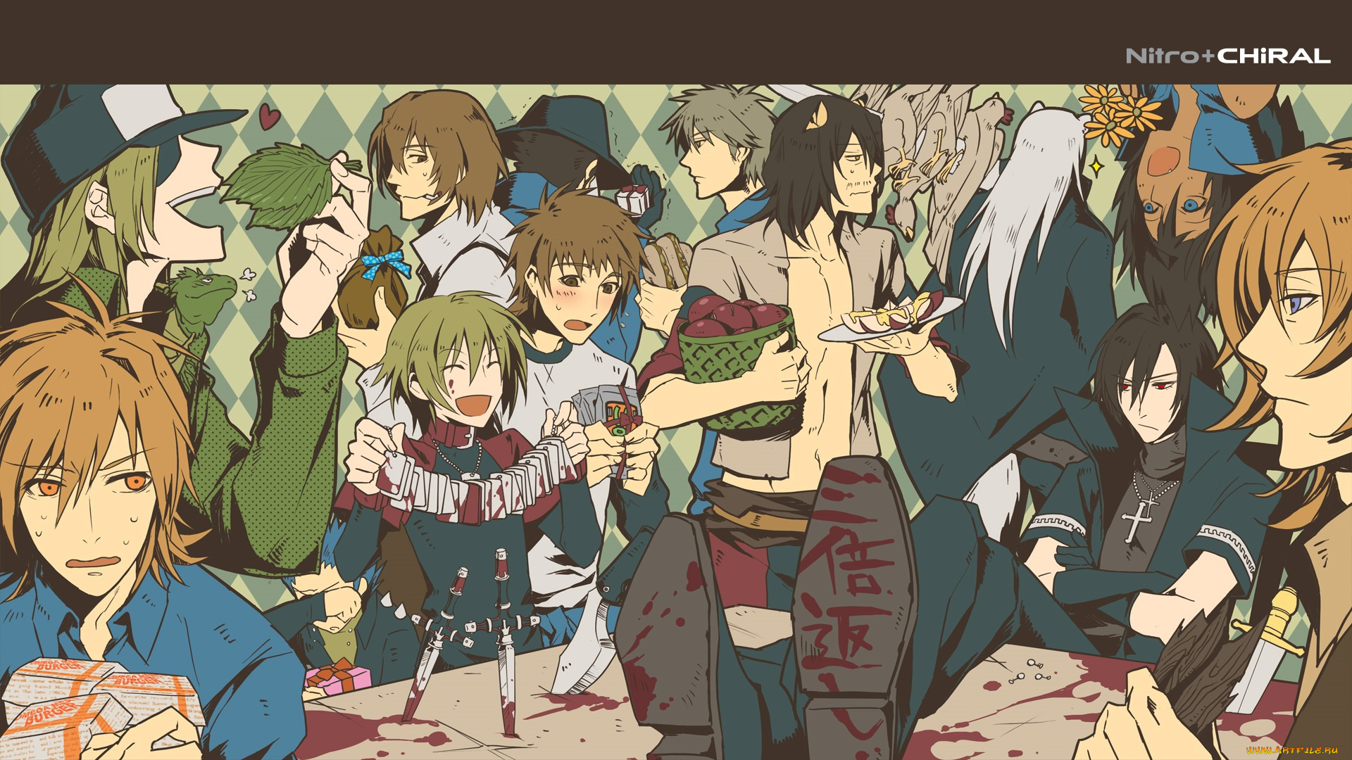 аниме, togainu, no, chi, персонажи