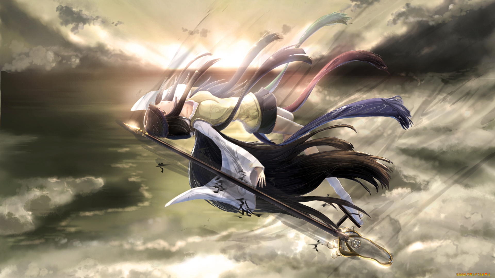 аниме, unknown, , другое, фон, взгляд, девушка