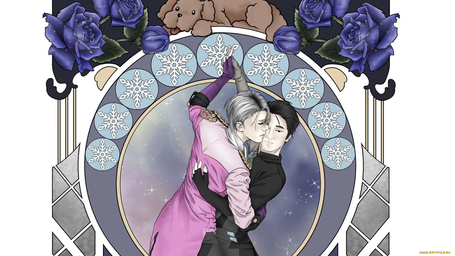 аниме, yuri, on, ice, арт, юри, катсуки, виктор, никифоров, юрий, на, льду, yuri, on, ice