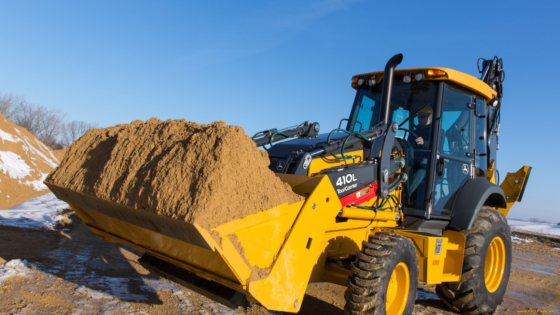 техника, фронтальные, погрузчики, john, deere