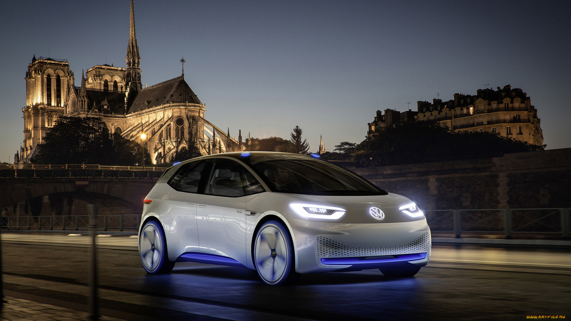 volkswagen, i, d, concept, 2016, автомобили, 3д, volkswagen, i, d, concept, 2016
