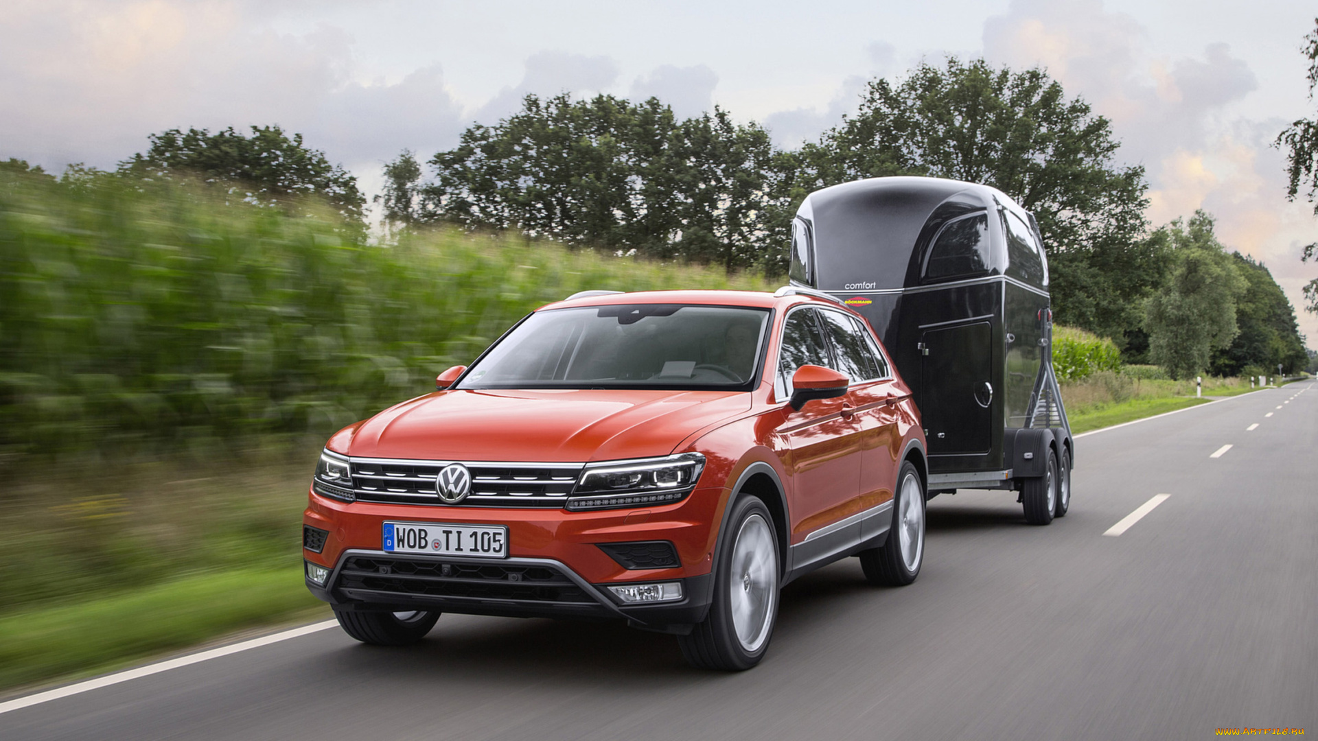 volkswagen, tiguan, with, a, trailer, 2017, автомобили, volkswagen, tiguan, trailer, 2017