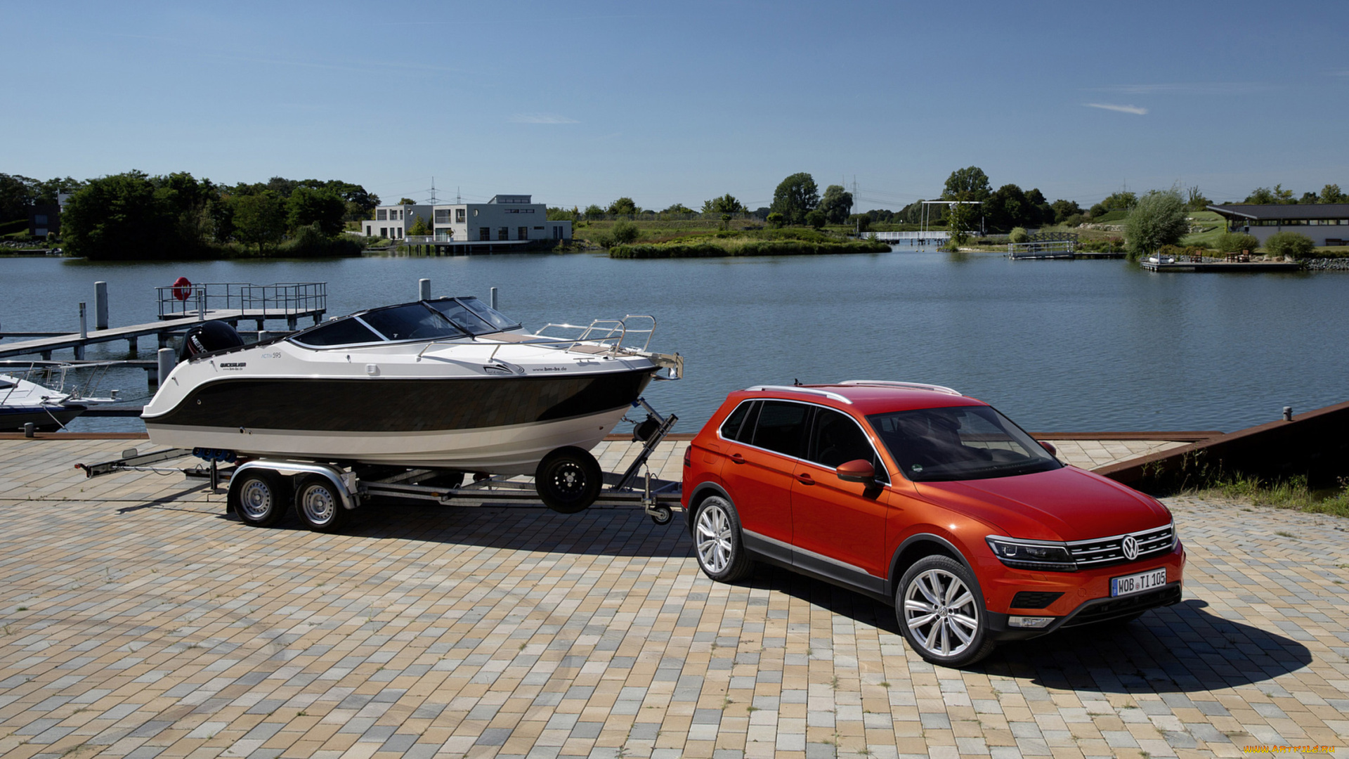 volkswagen, tiguan, with, a, trailer, 2017, автомобили, volkswagen, tiguan, trailer, 2017