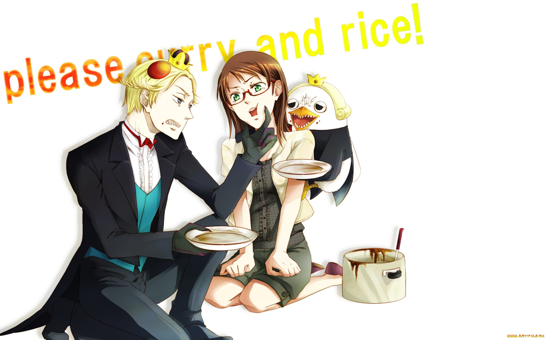 аниме, yondemasuyo, , azazel-san, двое