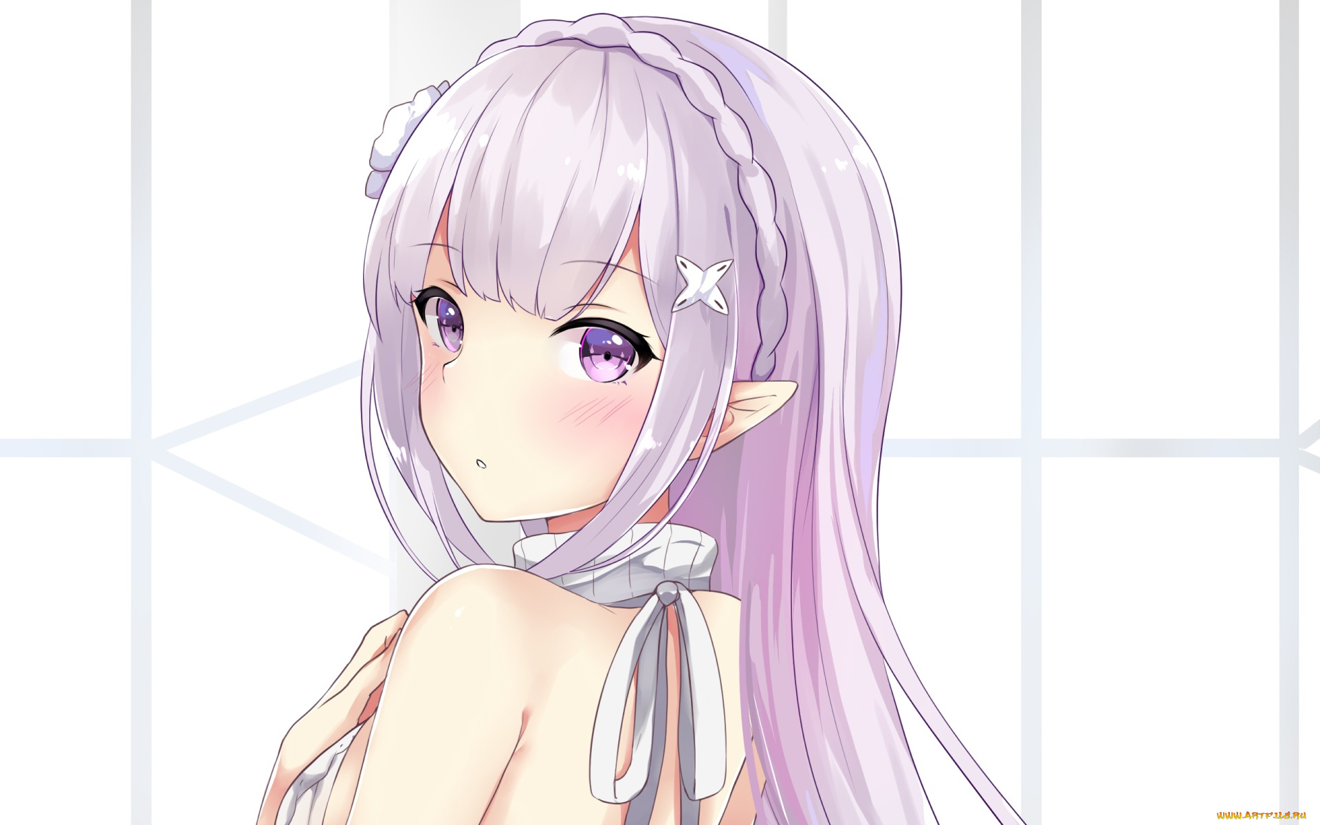 аниме, re, , zero, kara, hajimeru, isekai, seikatsu, девушка, фон, взгляд