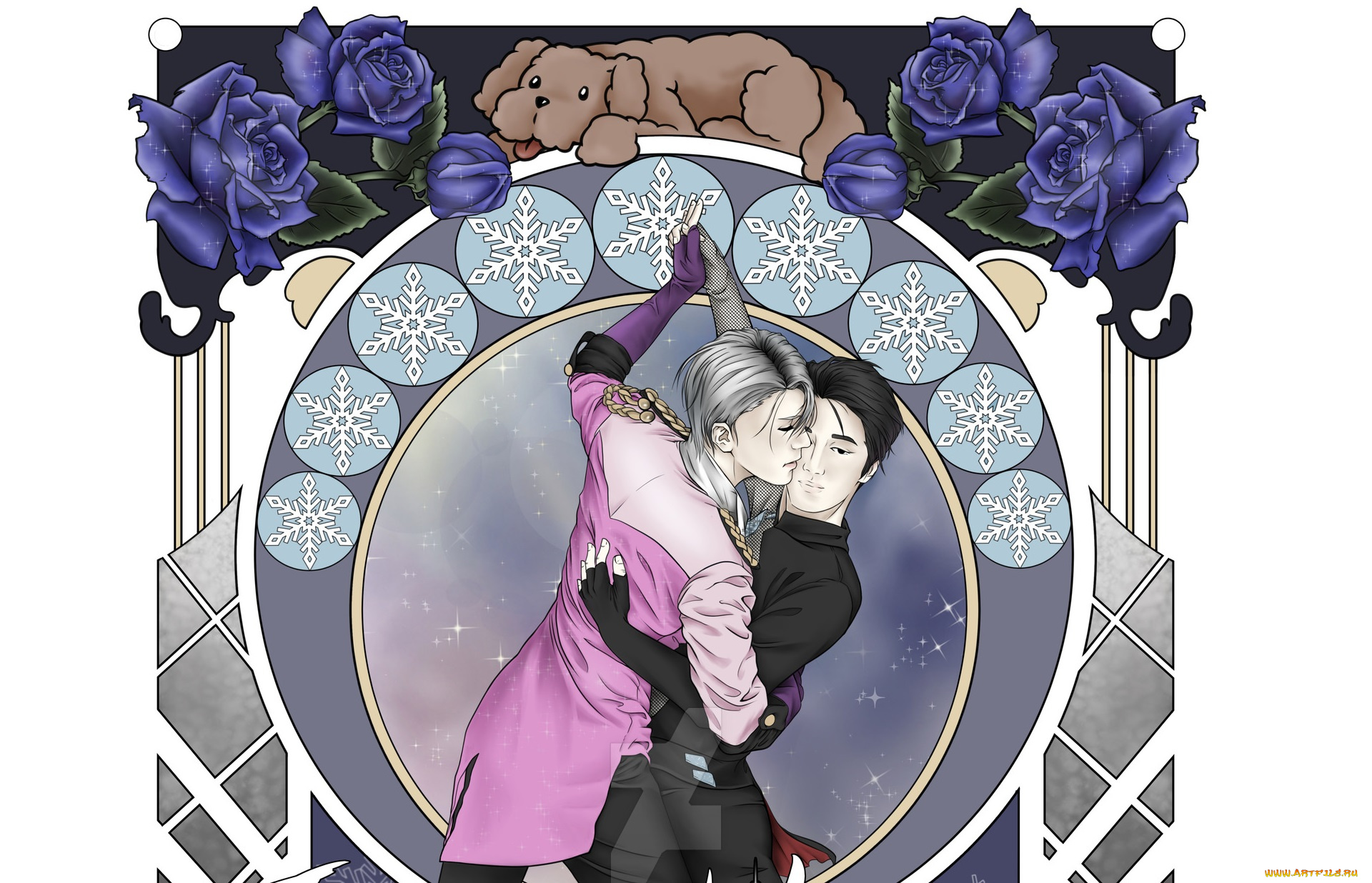 аниме, yuri, on, ice, арт, юри, катсуки, виктор, никифоров, юрий, на, льду, yuri, on, ice