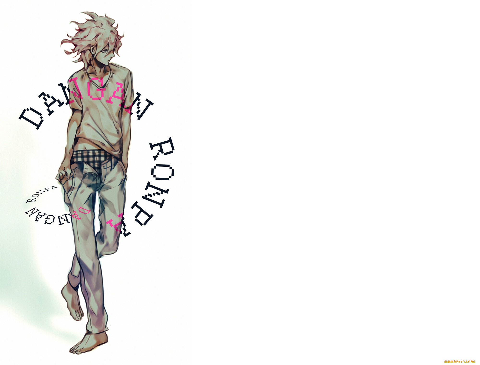 аниме, danganronpa, парень