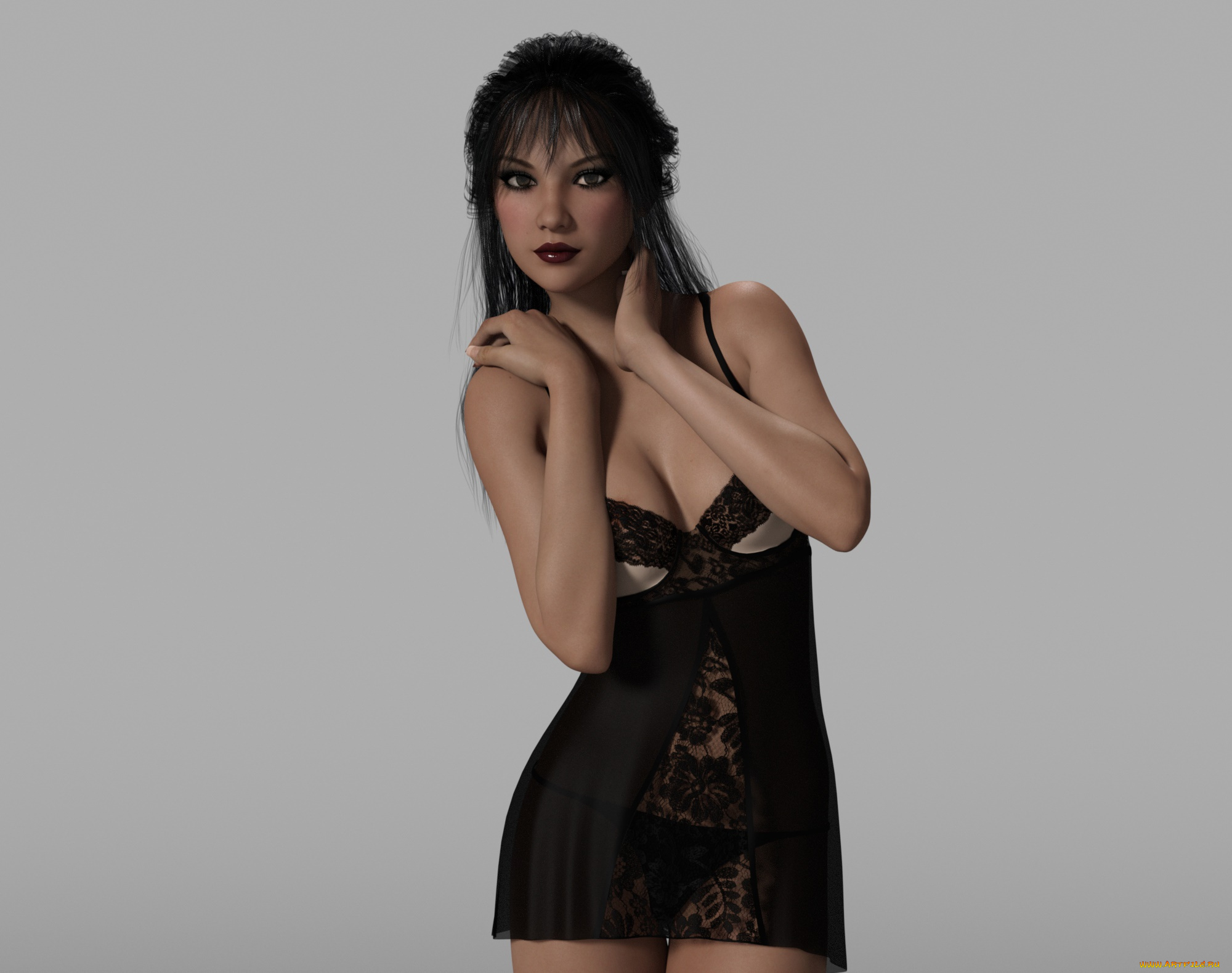 3д, графика, люди, , people, девушка, взгляд, фон