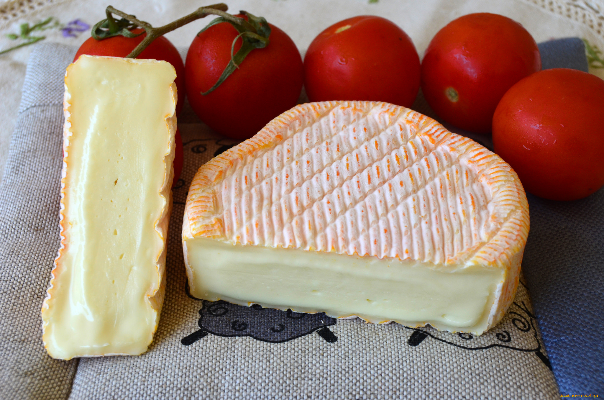 еда, сырные, изделия, сыр, помидоры, томаты