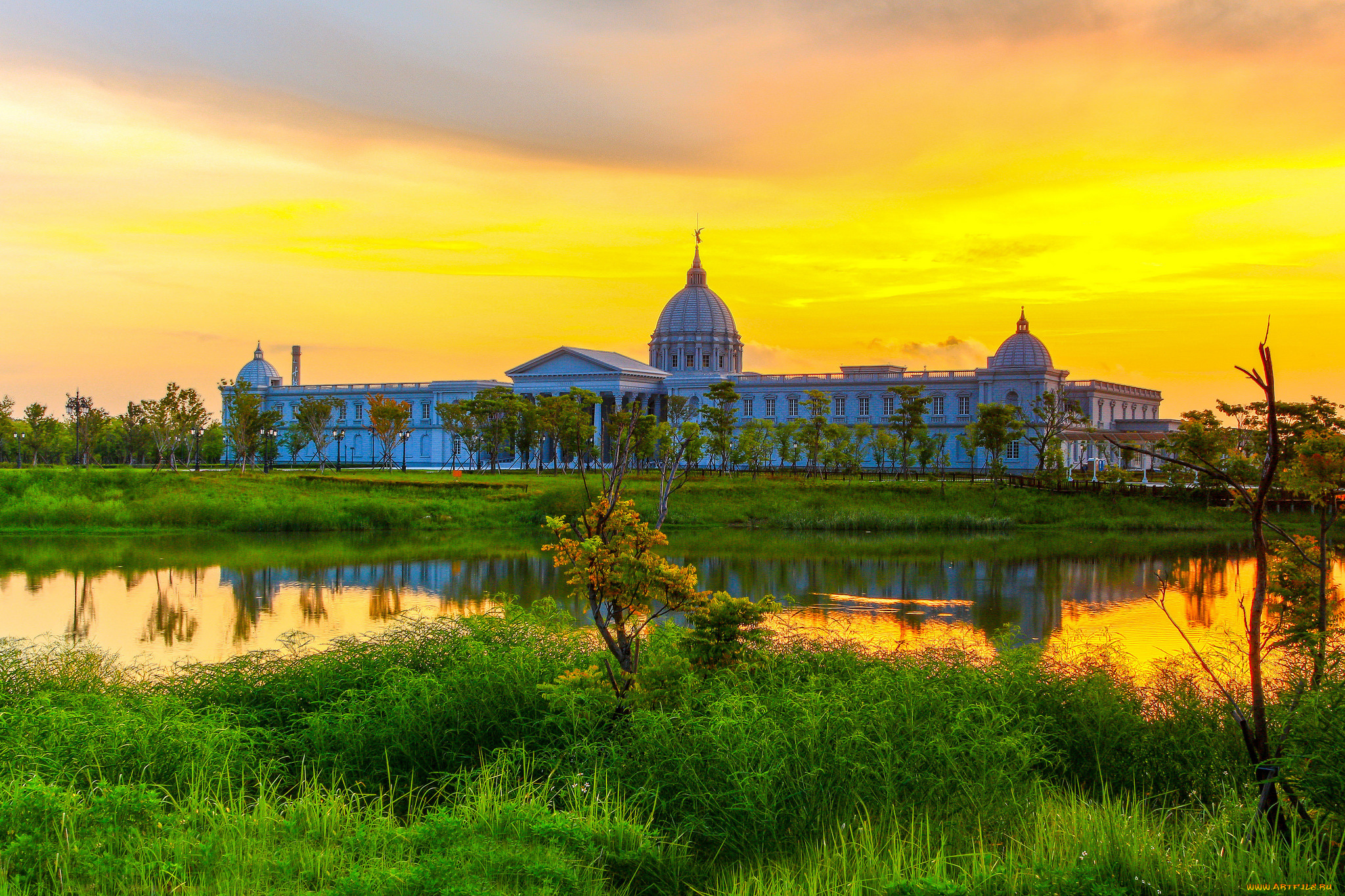 города, -, пейзажи, рассвет