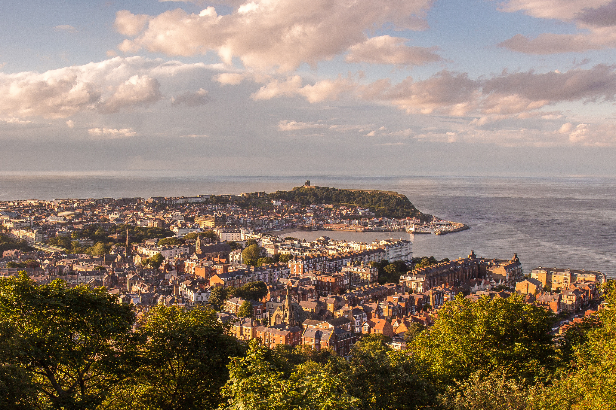 scarborough, города, -, панорамы, простор