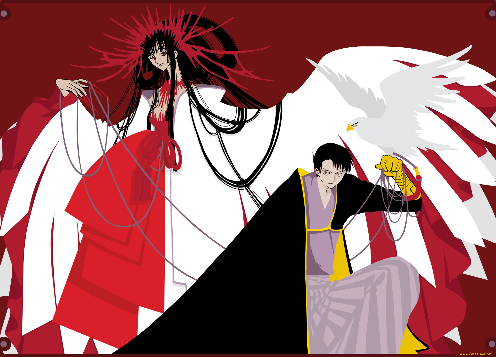 аниме, xxxholic, девушка, парень