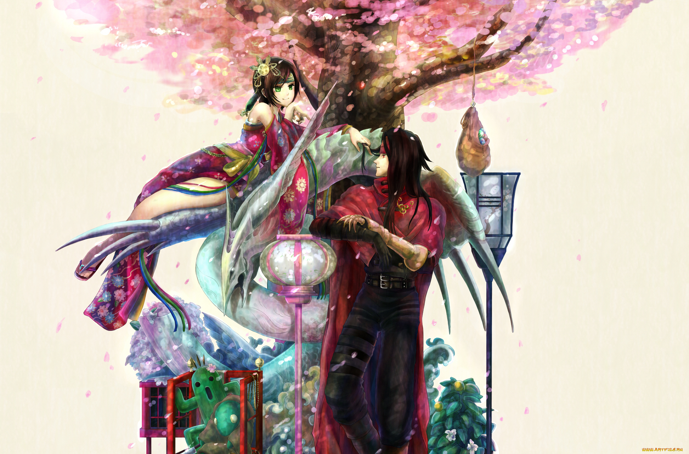 аниме, final, fantasy, двое