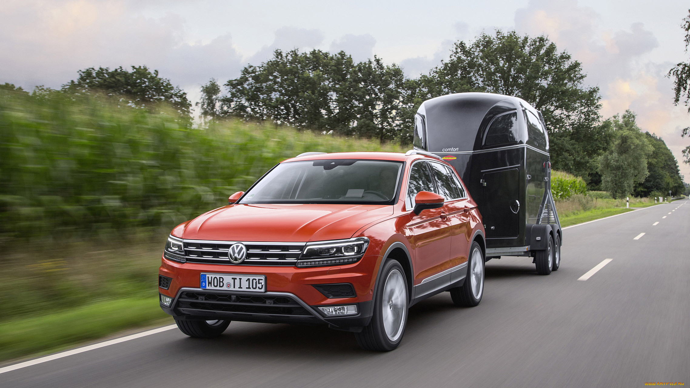 volkswagen, tiguan, with, a, trailer, 2017, автомобили, volkswagen, tiguan, trailer, 2017