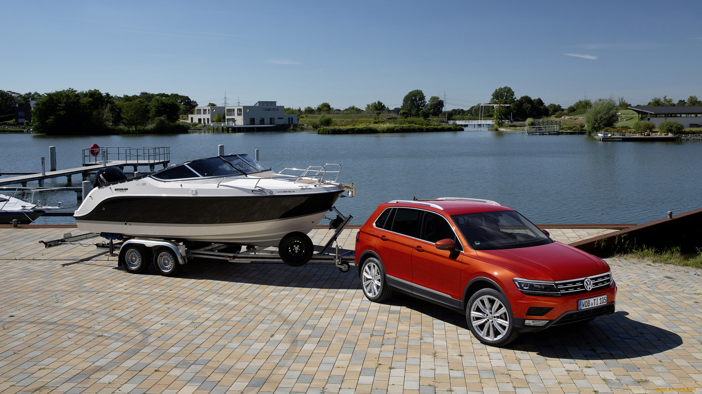 volkswagen, tiguan, with, a, trailer, 2017, автомобили, volkswagen, tiguan, trailer, 2017