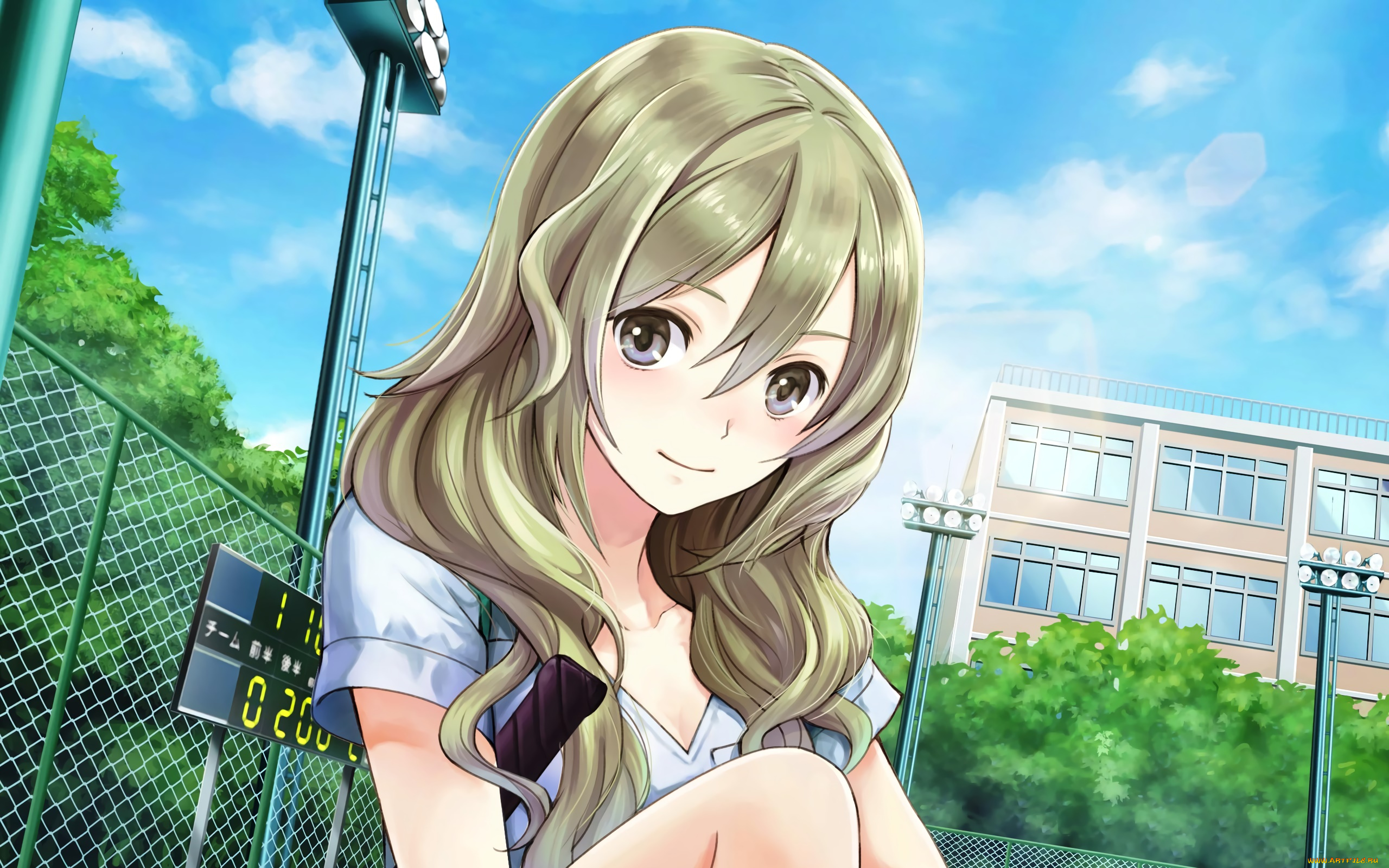 аниме, unknown, , другое, девушка, фон, взгляд