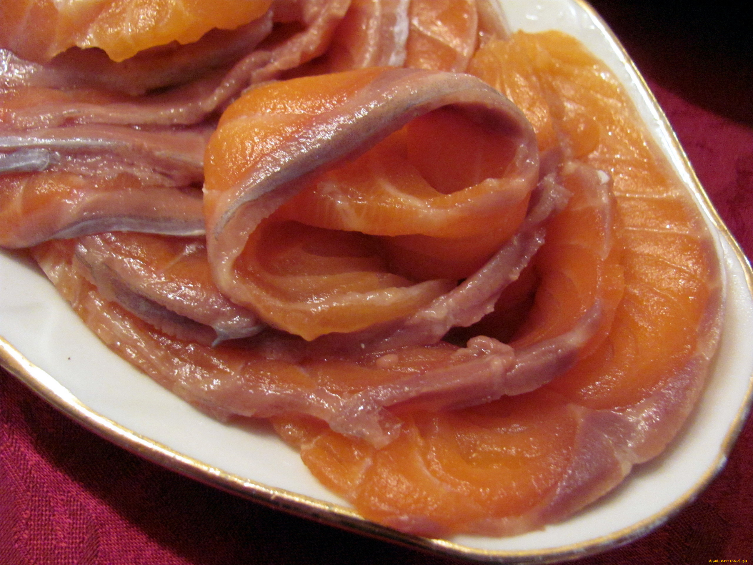 еда, рыбные, блюда, , с, морепродуктами, форель