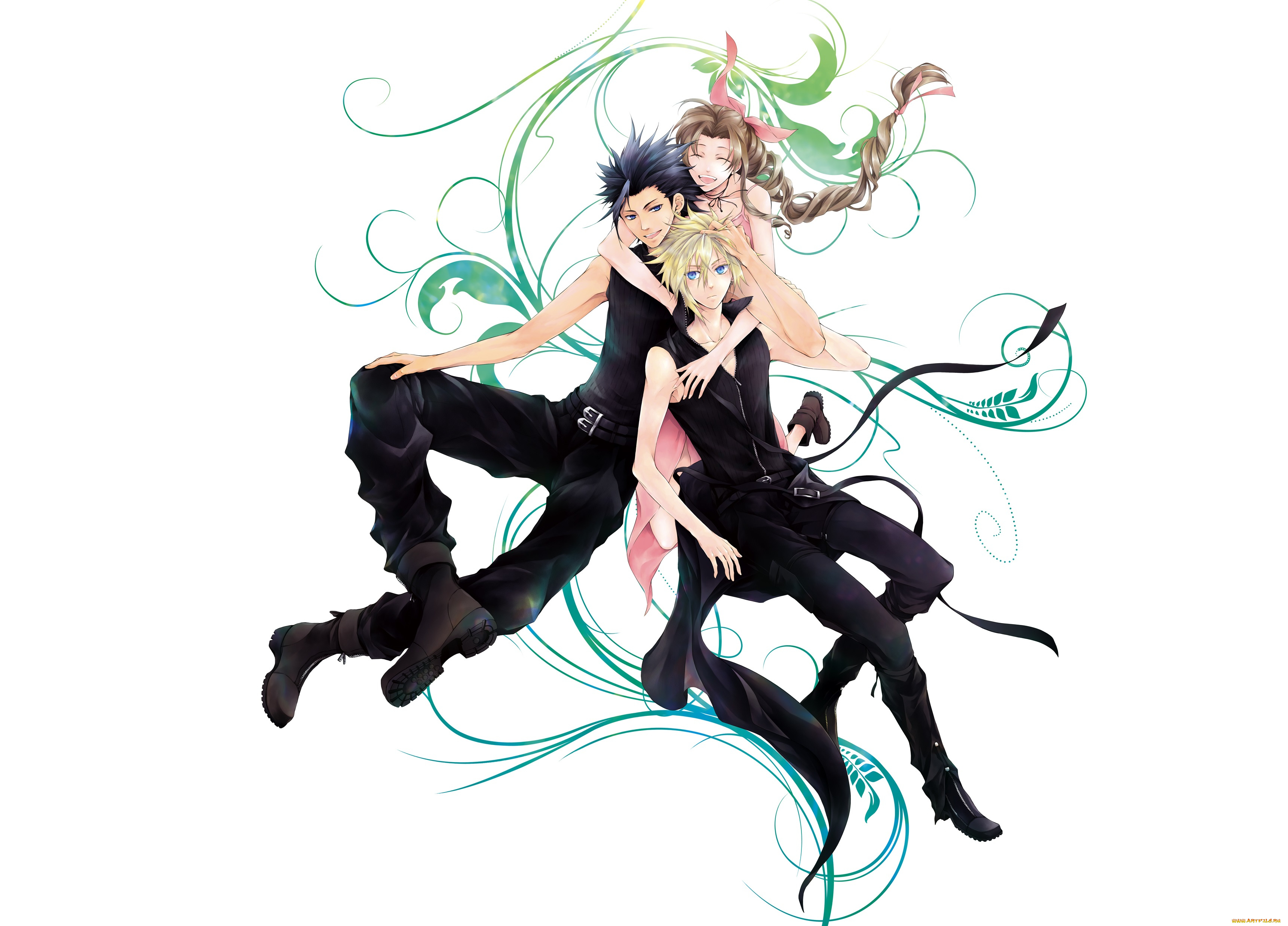 аниме, final, fantasy, парни, девушка