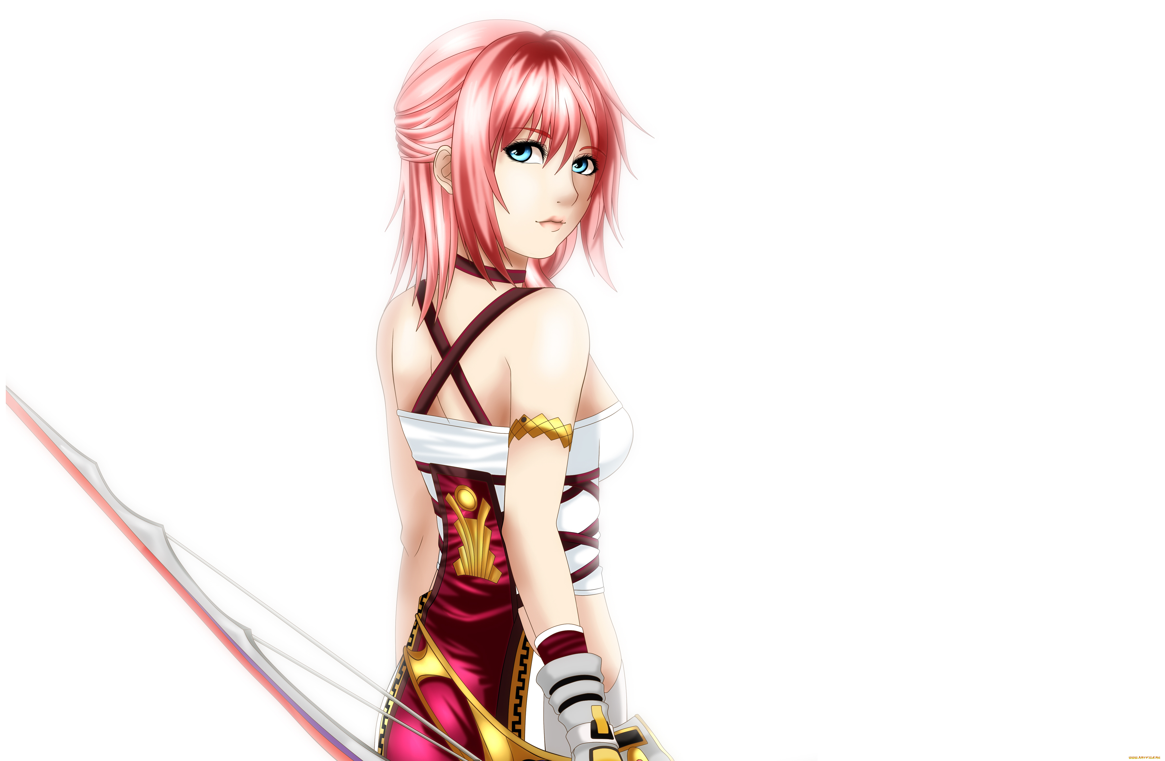 аниме, final, fantasy, девушка