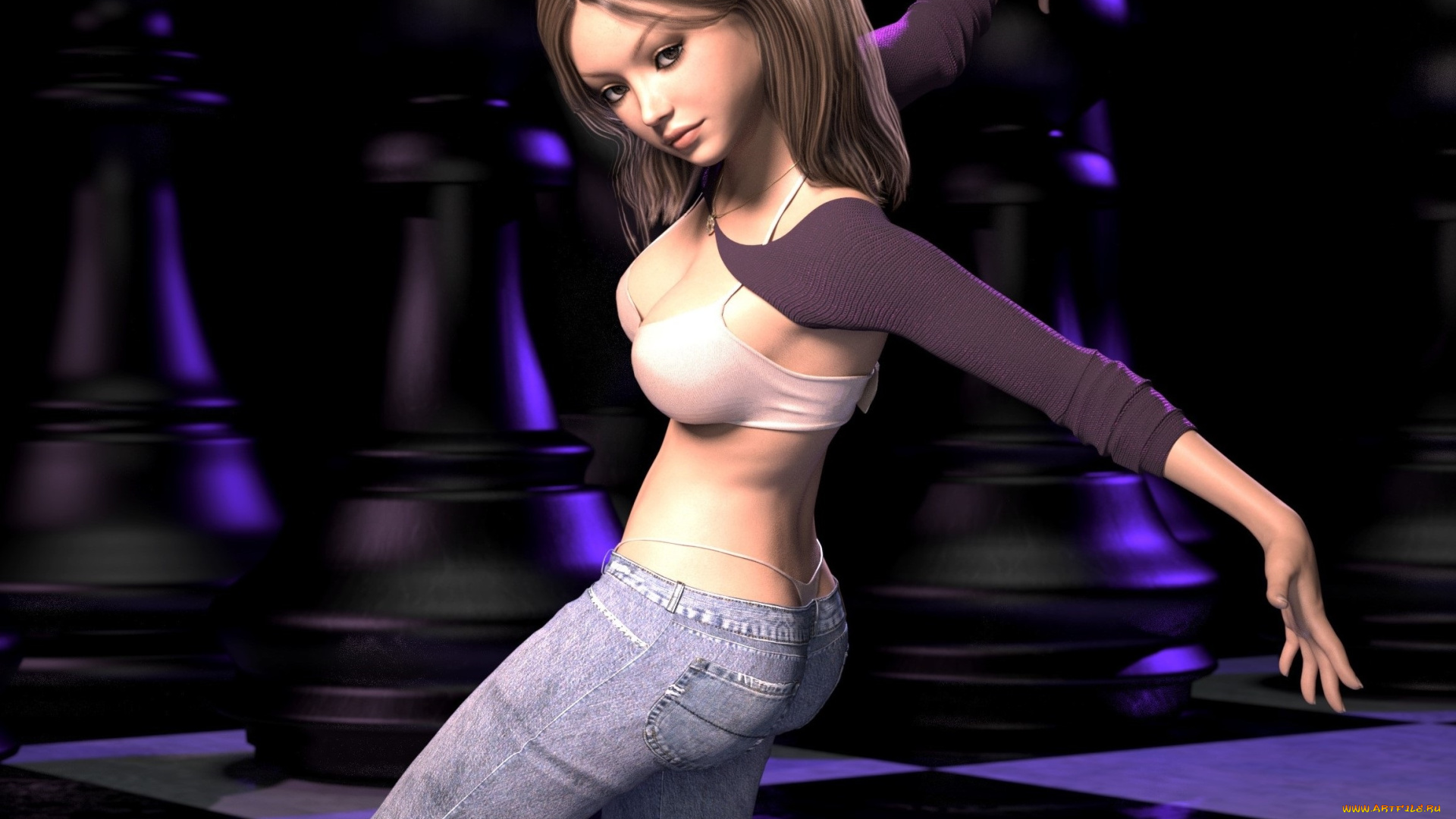 3д, графика, люди, , people, фон, взгляд, девушка