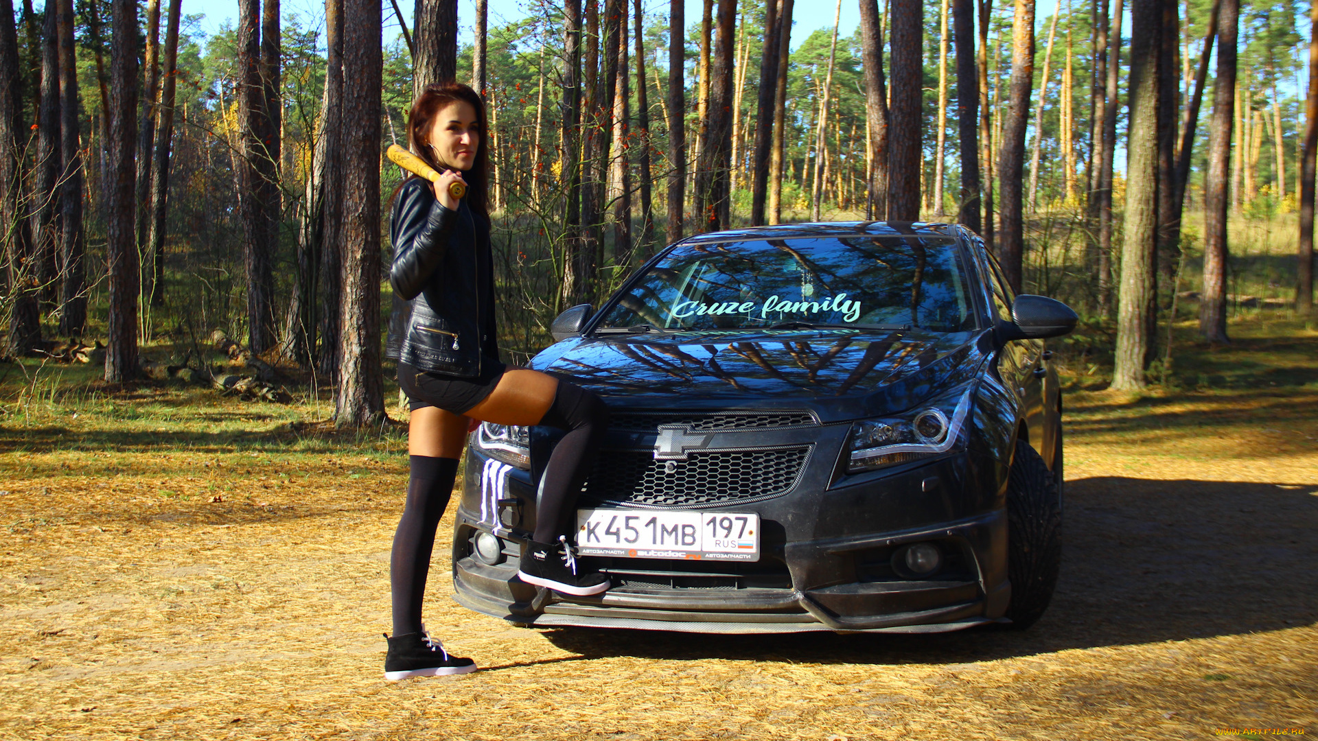 автомобили, -авто, с, девушками, chevrolet, cruze