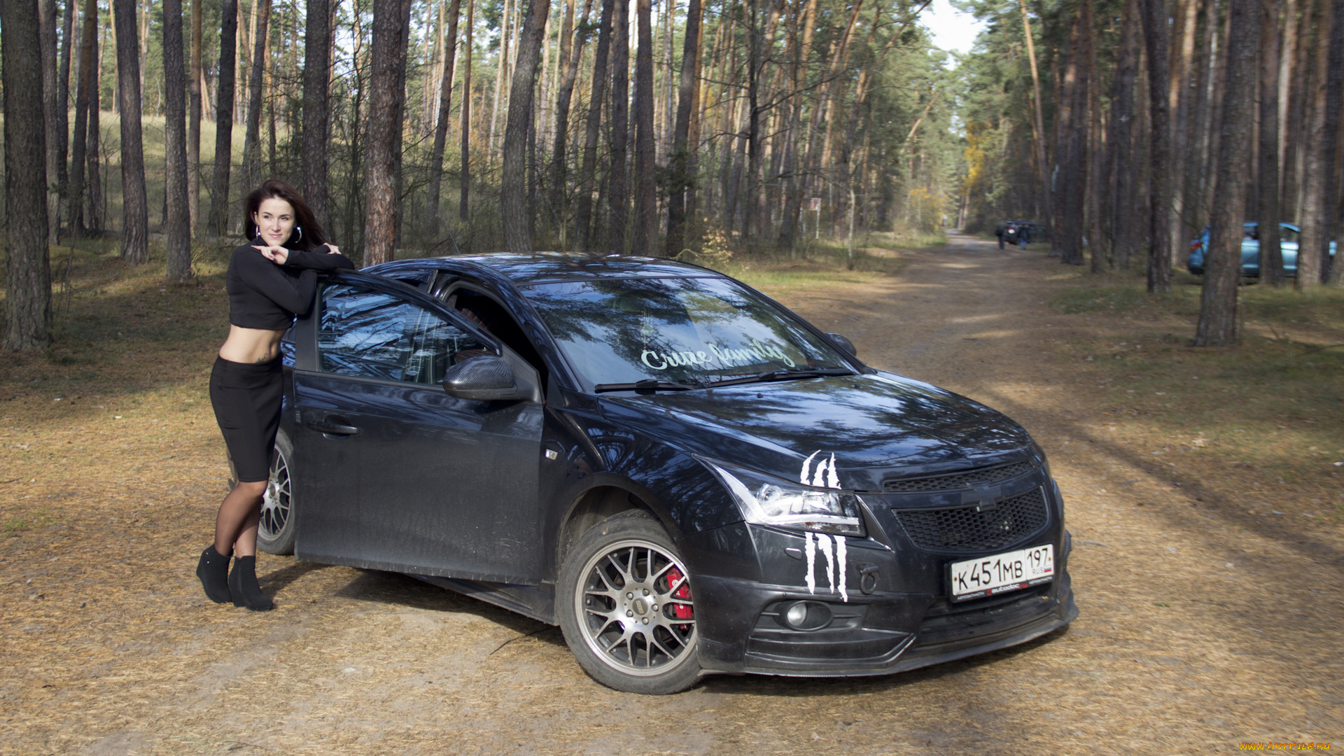 автомобили, -авто, с, девушками, chevrolet, cruze