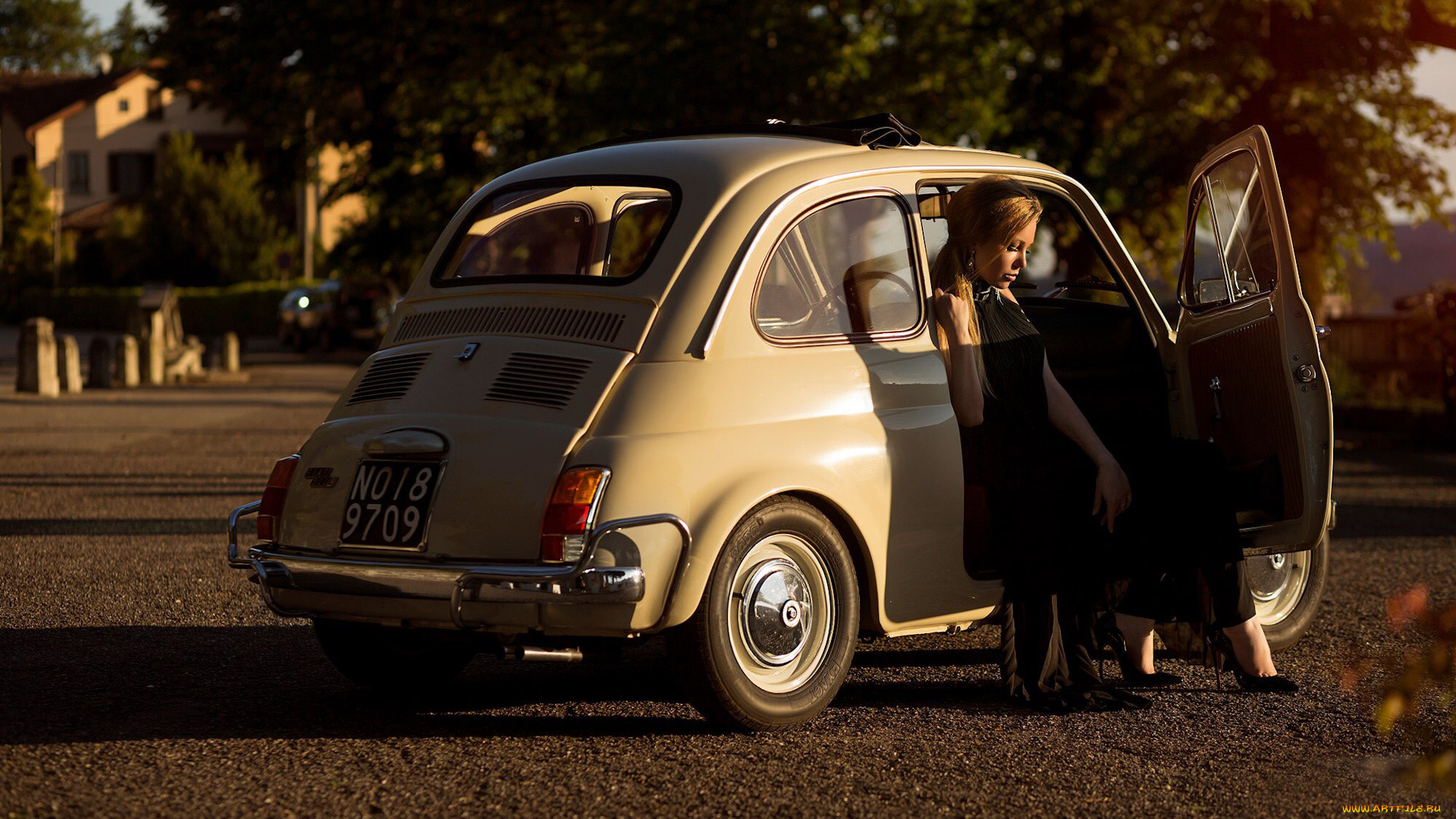 автомобили, -авто, с, девушками, fiat, 500