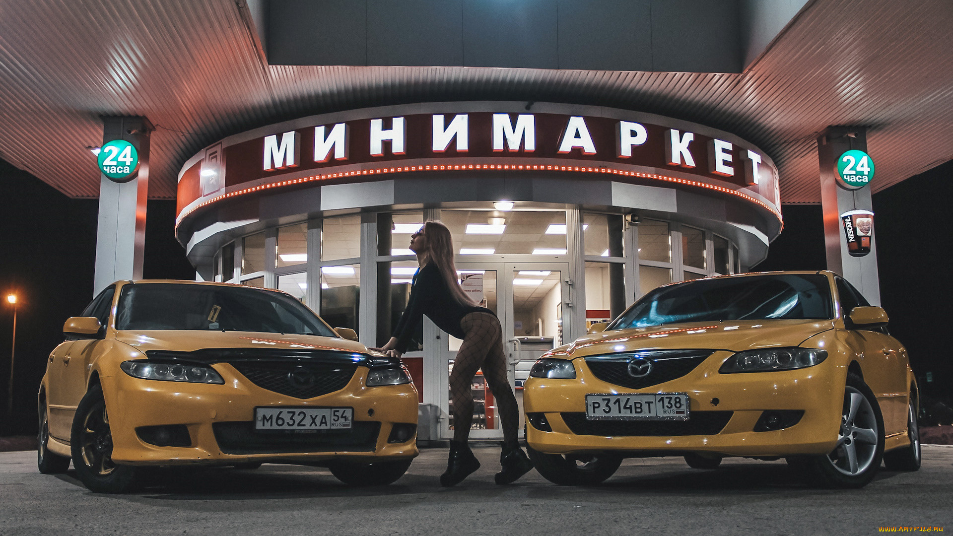 автомобили, -авто, с, девушками, mazda, 6, atenza