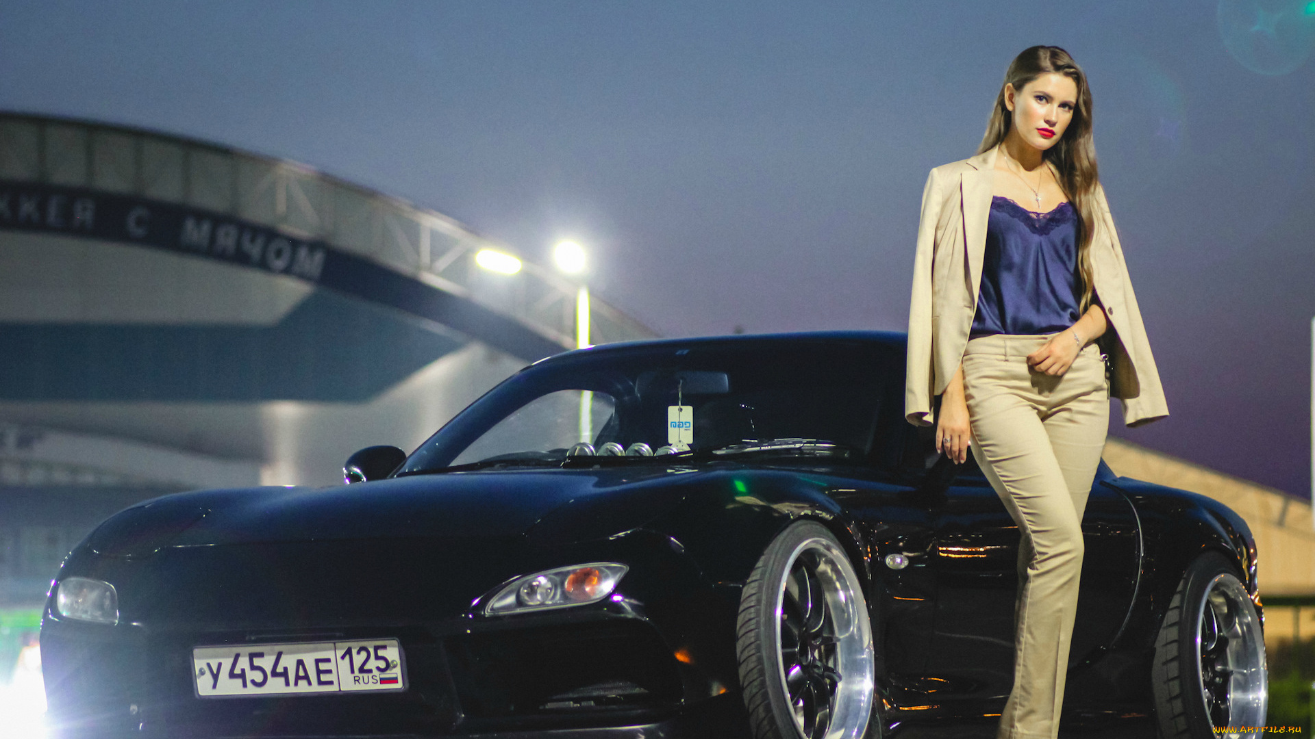 автомобили, -авто, с, девушками, mazda, rx-7