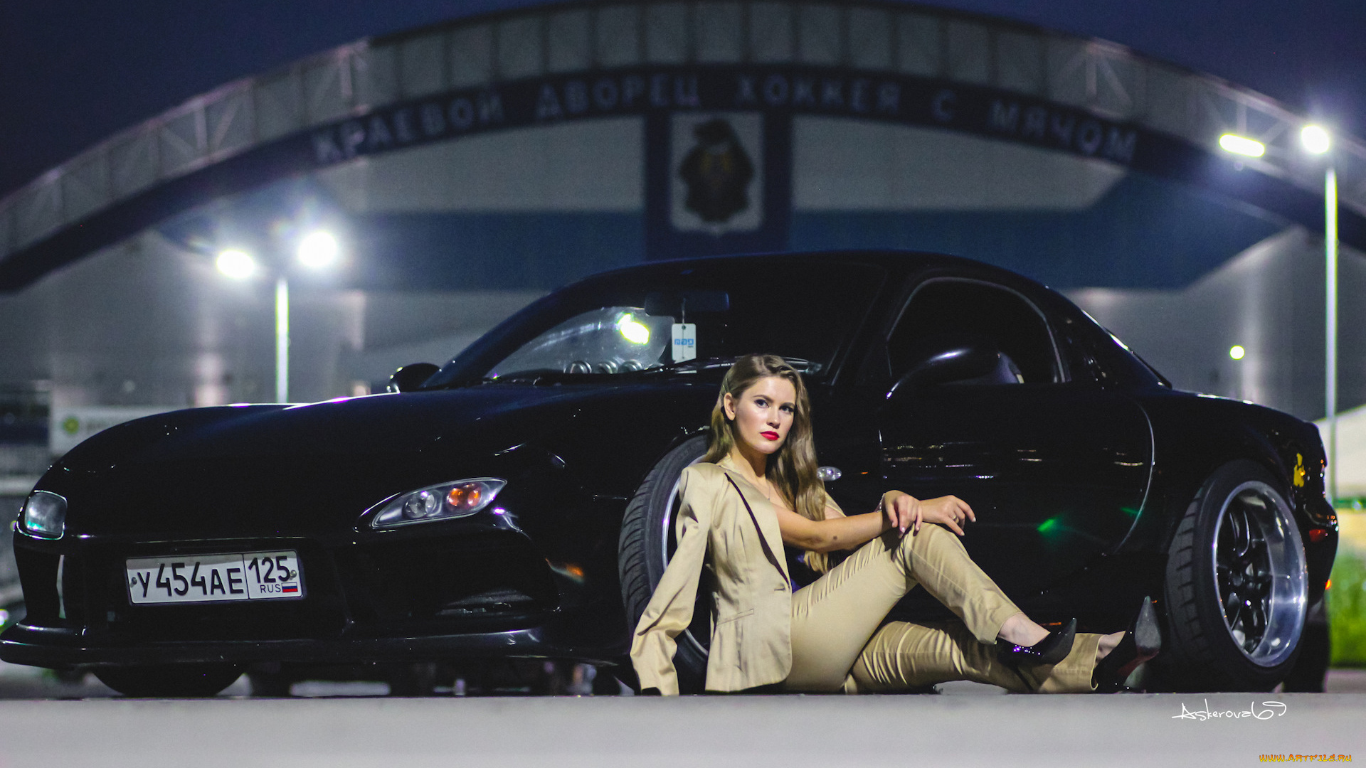 автомобили, -авто, с, девушками, mazda, rx-7