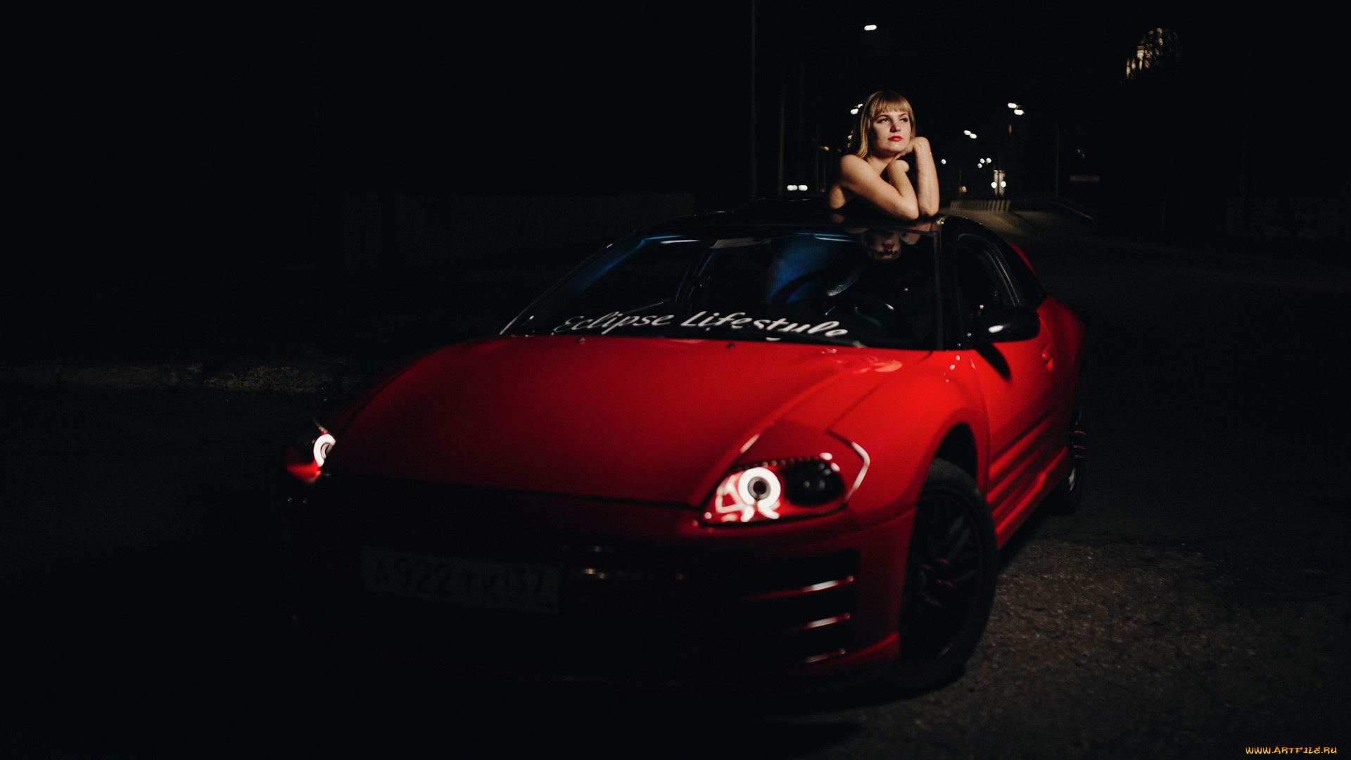 автомобили, -авто, с, девушками, mitsubishi, eclipse