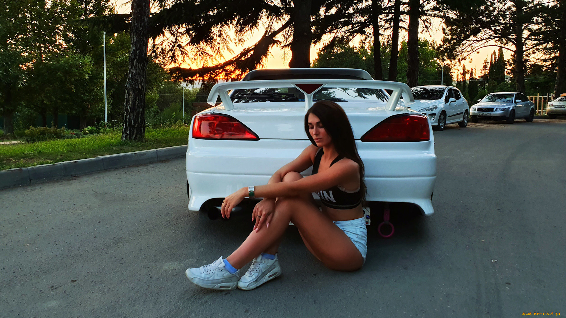 автомобили, -авто, с, девушками, nissan, silvia, s15