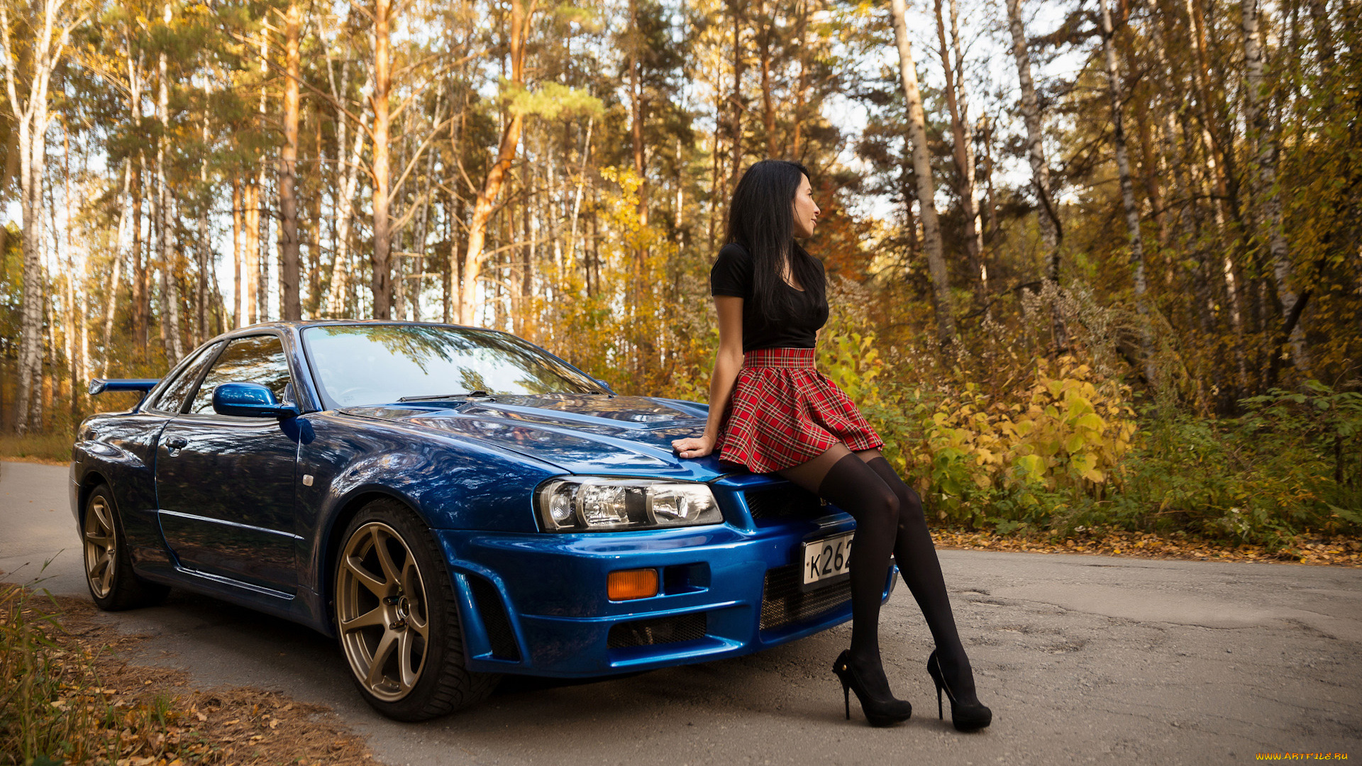 автомобили, -авто, с, девушками, nissan, skyline