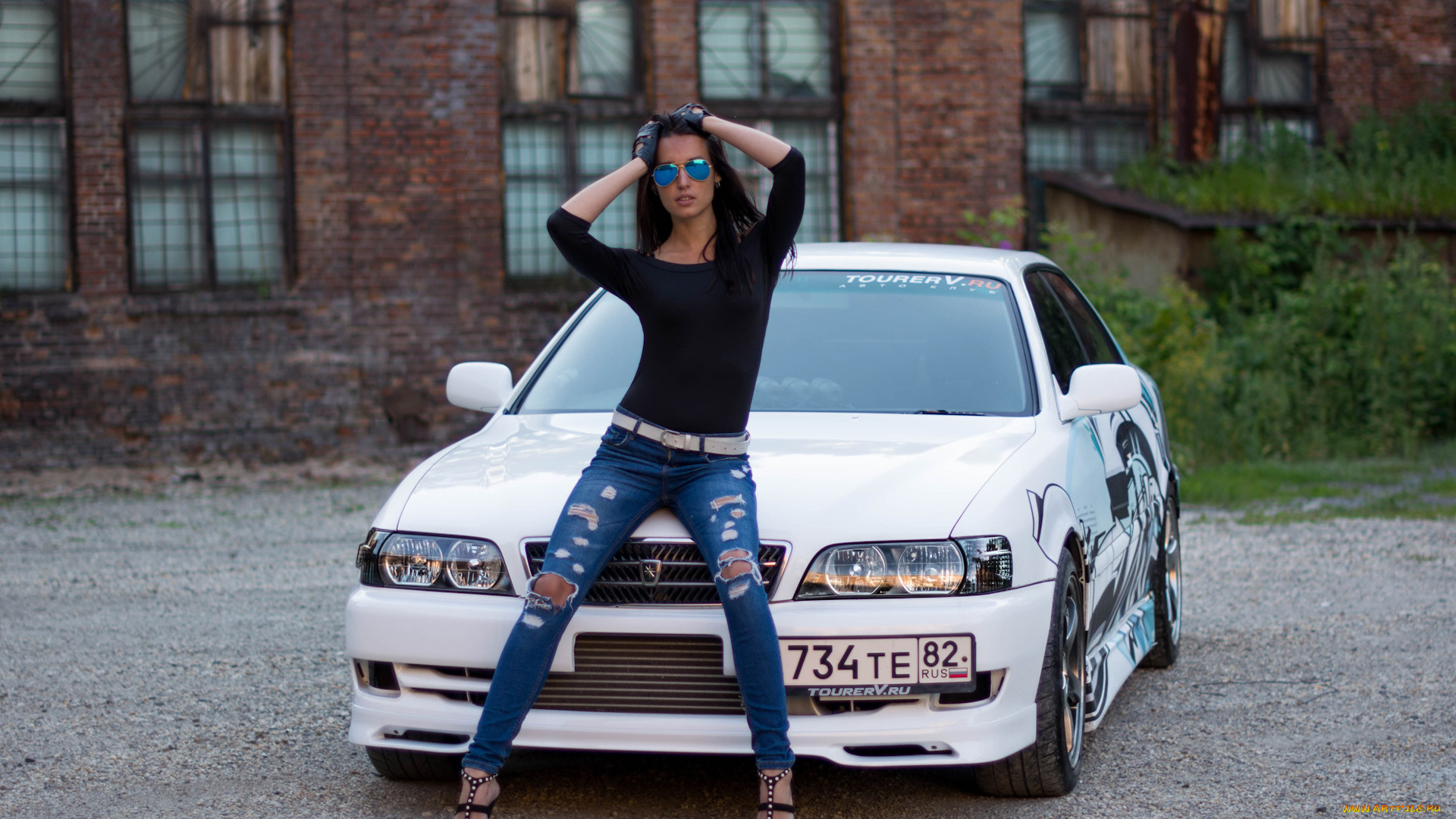 автомобили, -авто, с, девушками, toyota, chaser