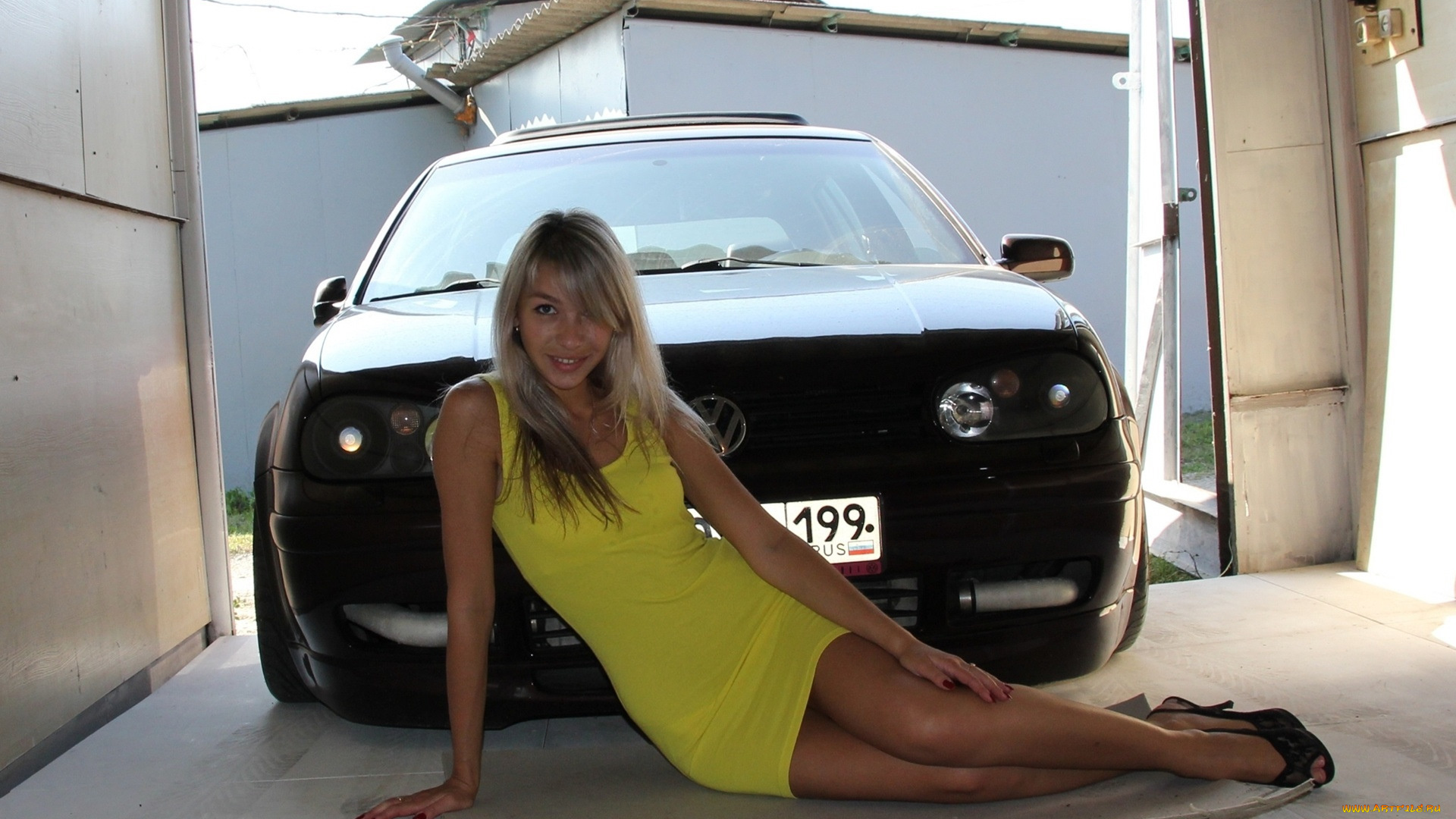 автомобили, -авто, с, девушками, volkswagen, golf