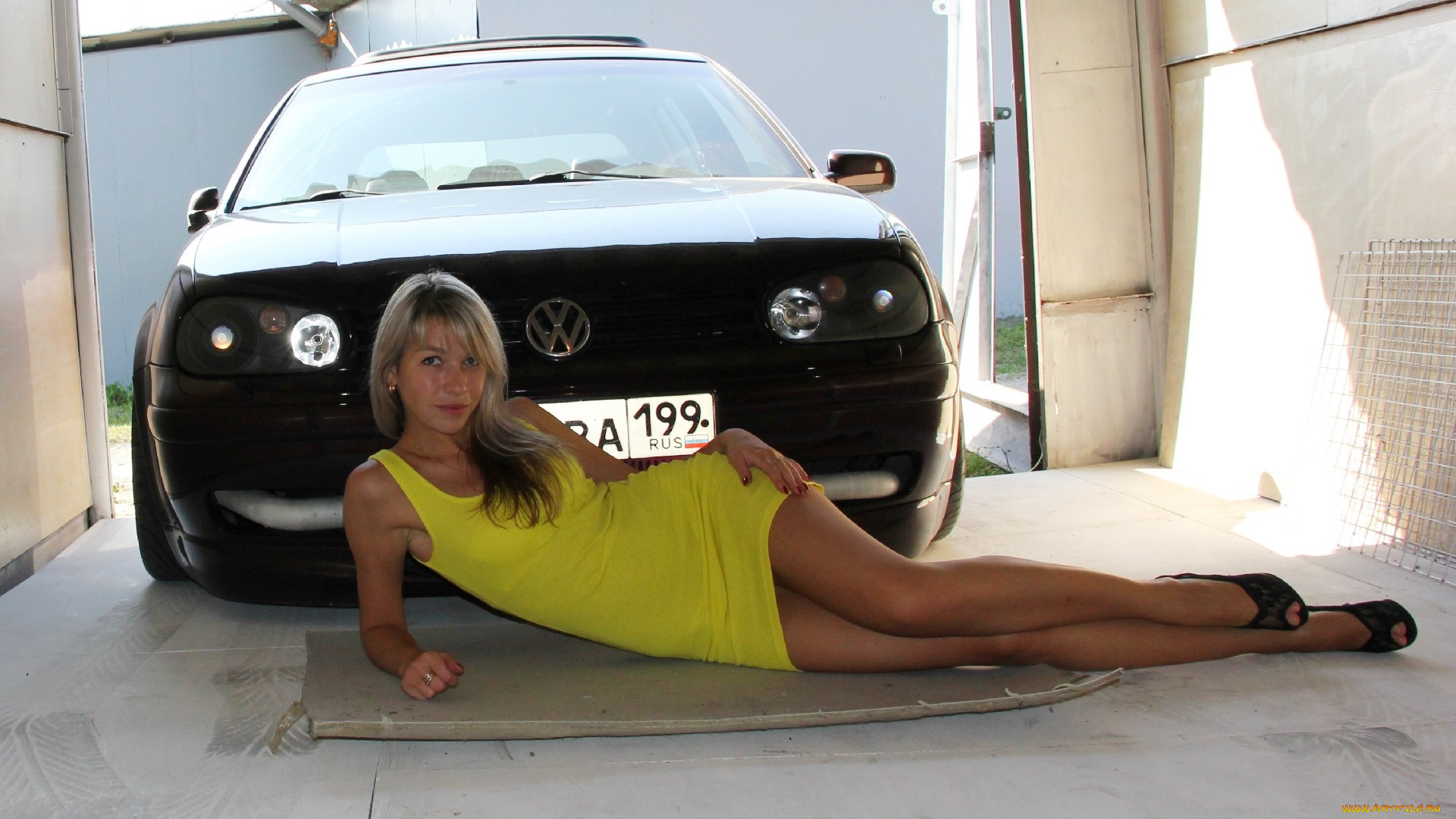 автомобили, -авто, с, девушками, volkswagen, golf