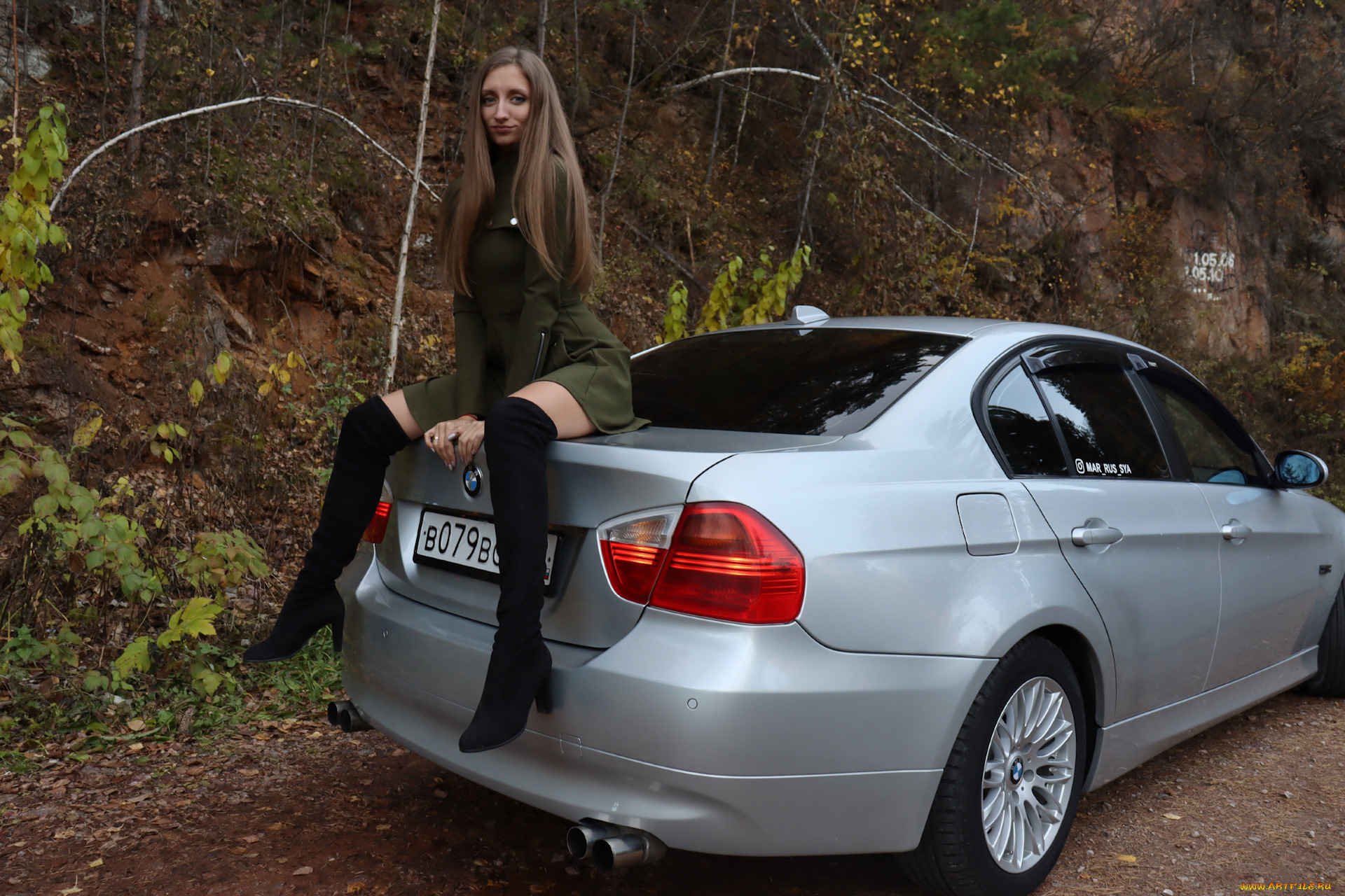 автомобили, -авто, с, девушками, bmw, 3, series, 320i