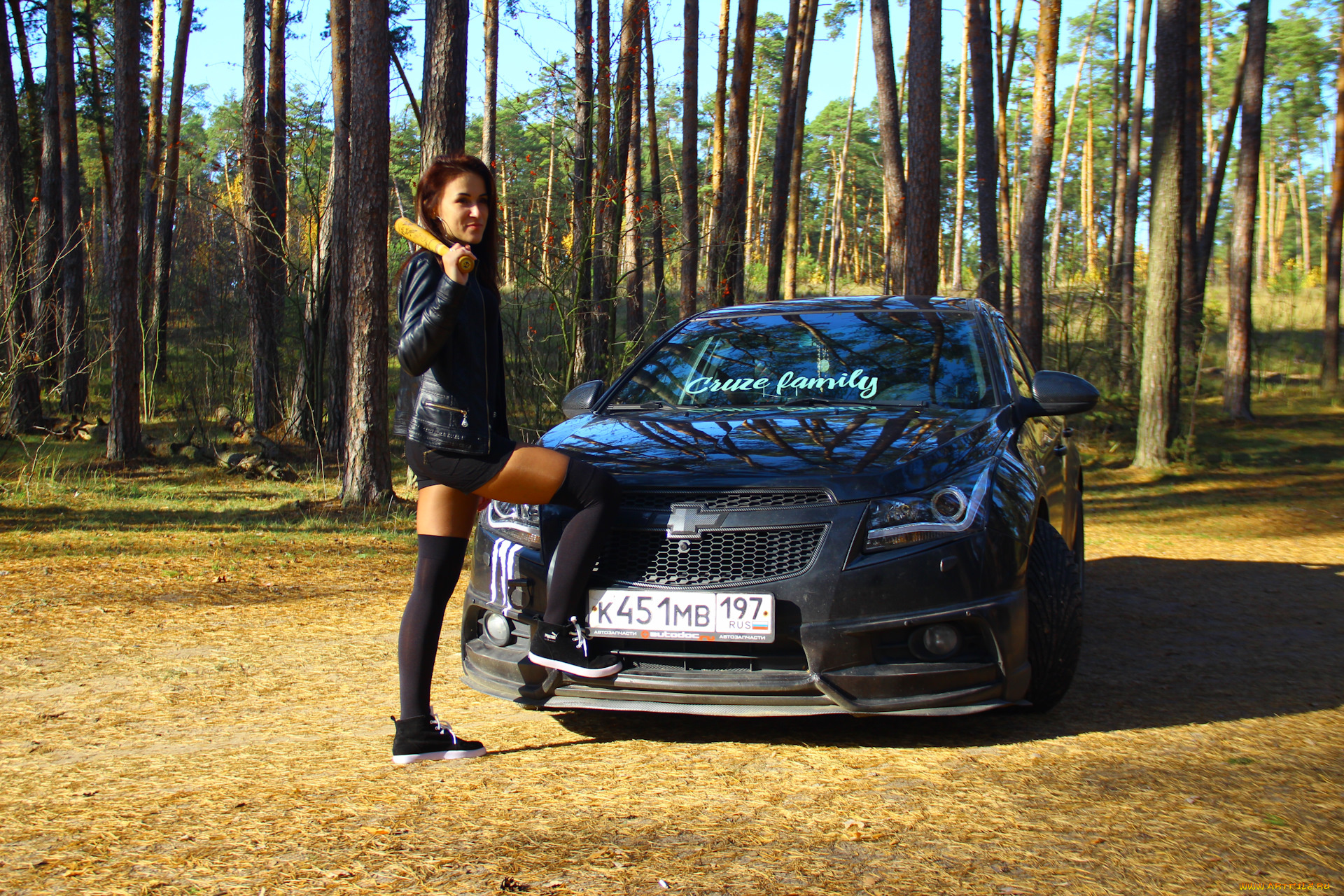 автомобили, -авто, с, девушками, chevrolet, cruze