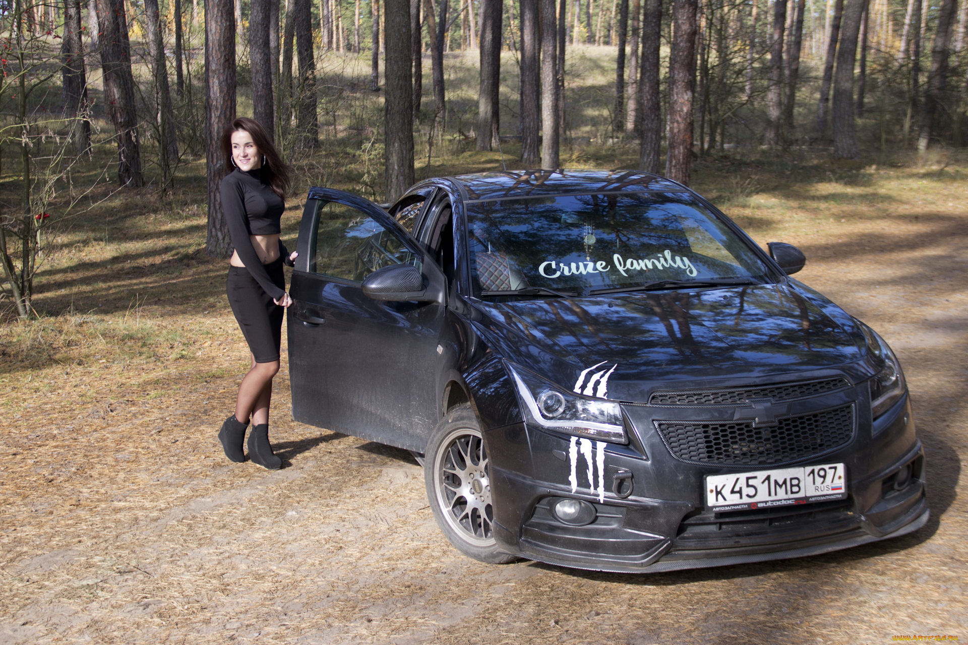 автомобили, -авто, с, девушками, chevrolet, cruze