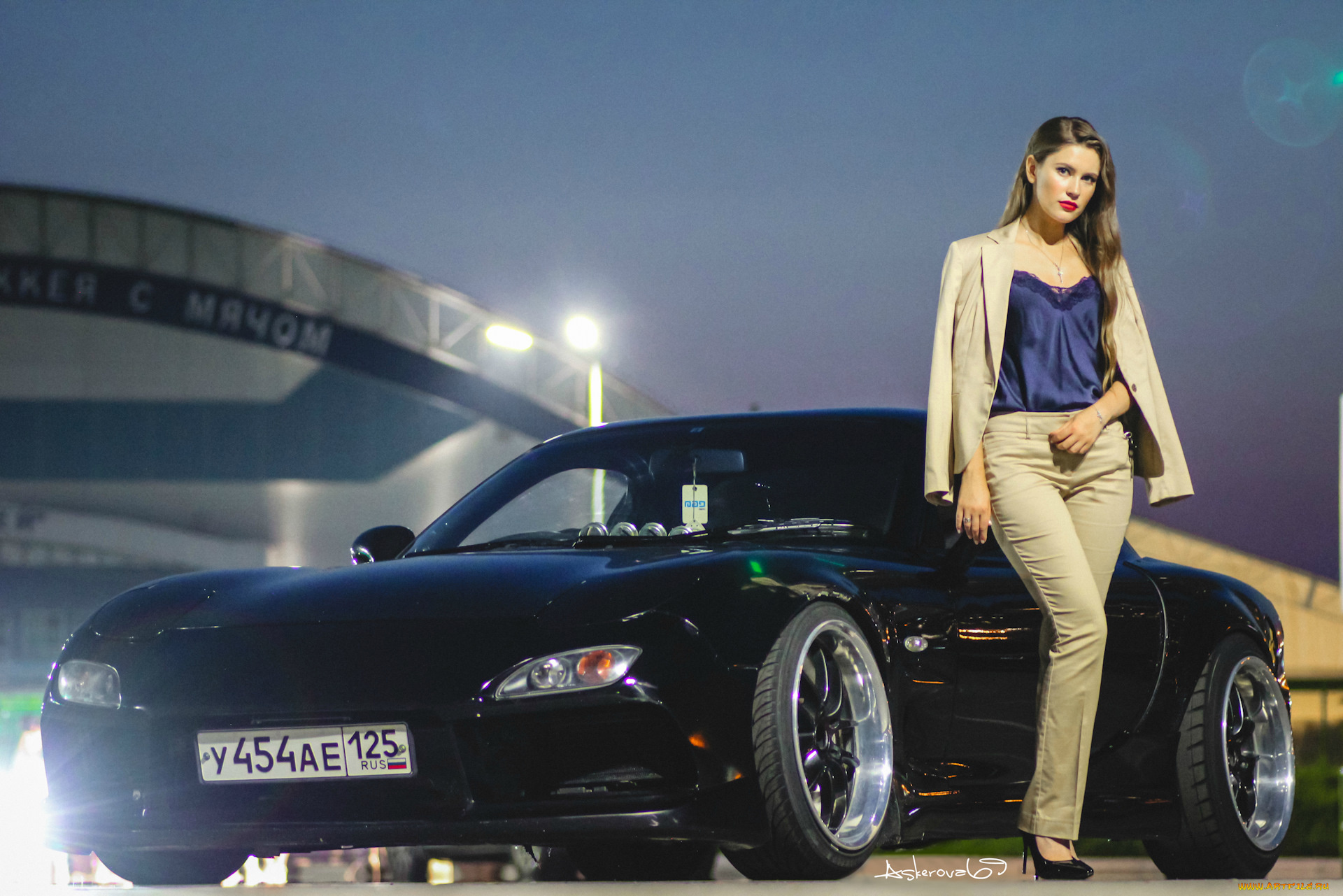 автомобили, -авто, с, девушками, mazda, rx-7