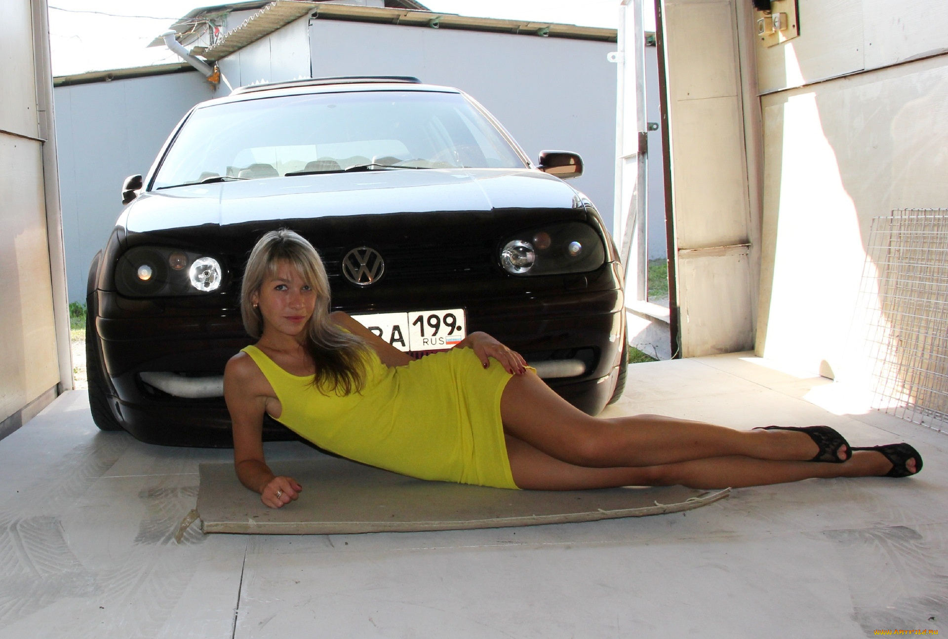 автомобили, -авто, с, девушками, volkswagen, golf