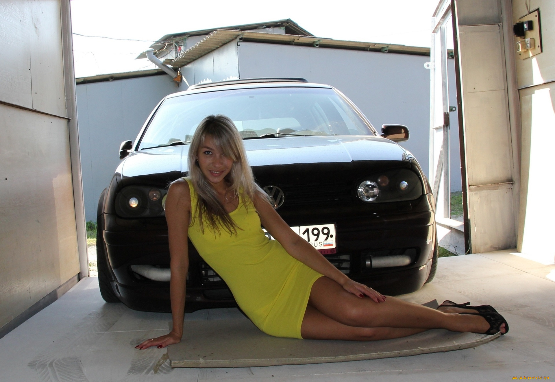 автомобили, -авто, с, девушками, volkswagen, golf