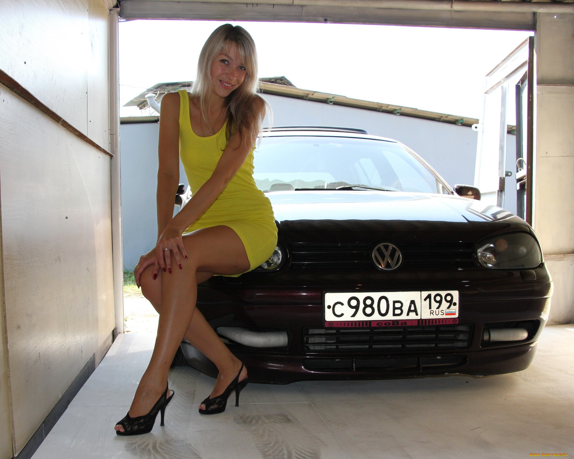 автомобили, -авто, с, девушками, volkswagen, golf