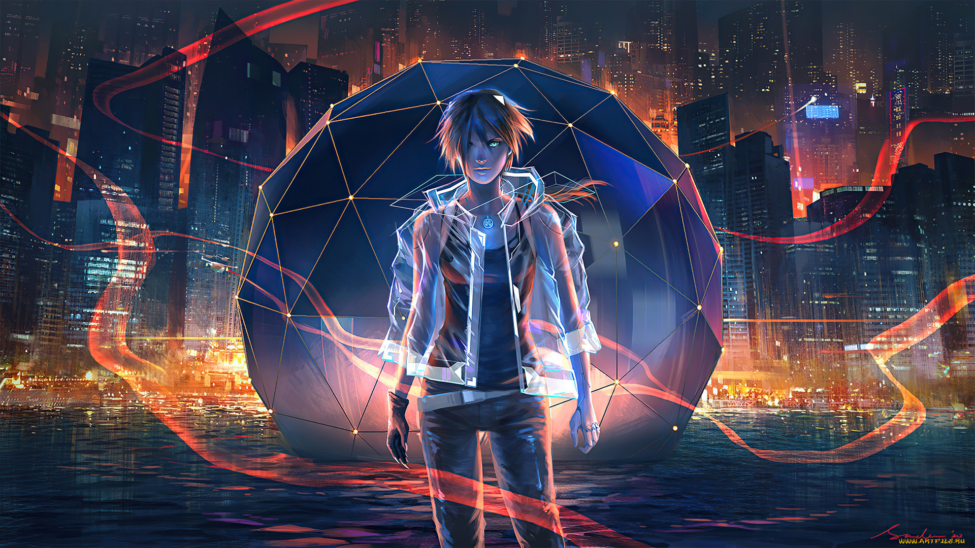 аниме, оружие, , техника, , технологии, девушка