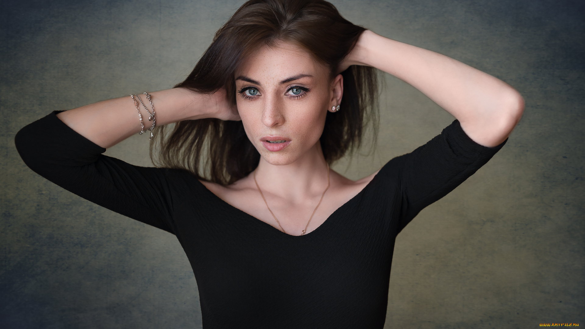 девушки, -, брюнетки, , шатенки, шатенка, свитер, браслет