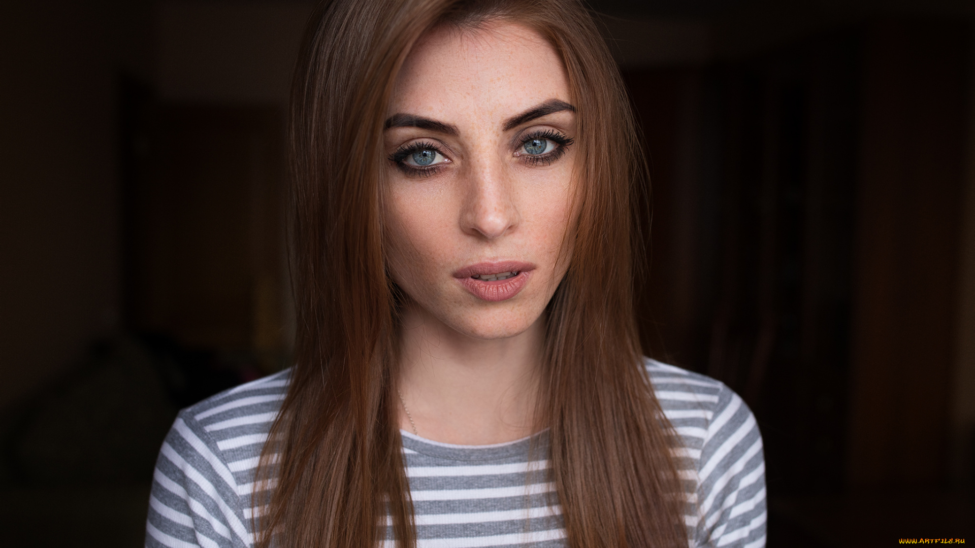 девушки, -, лица, , портреты, шатенка, лицо