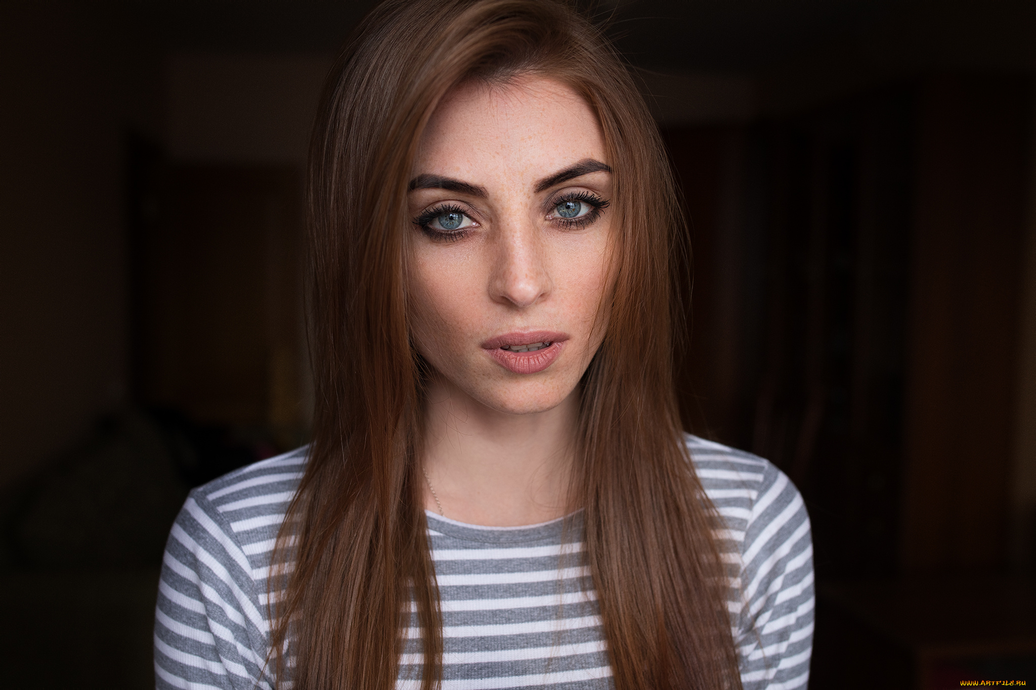 девушки, -, лица, , портреты, шатенка, лицо